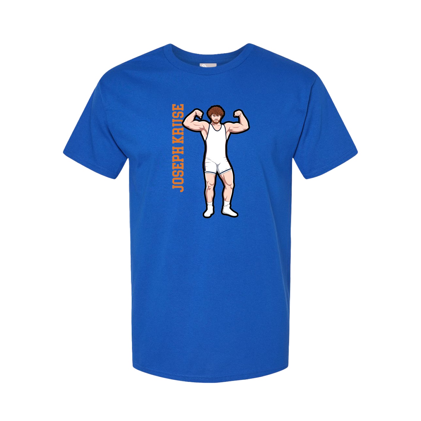 Youth Tee — Name Vertical in Royal