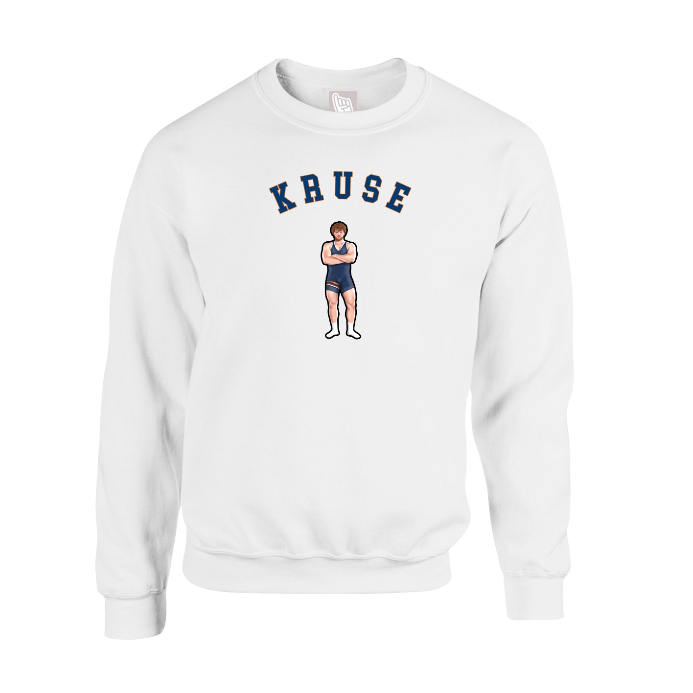 Fleece Crew — Shirsey Arch in White