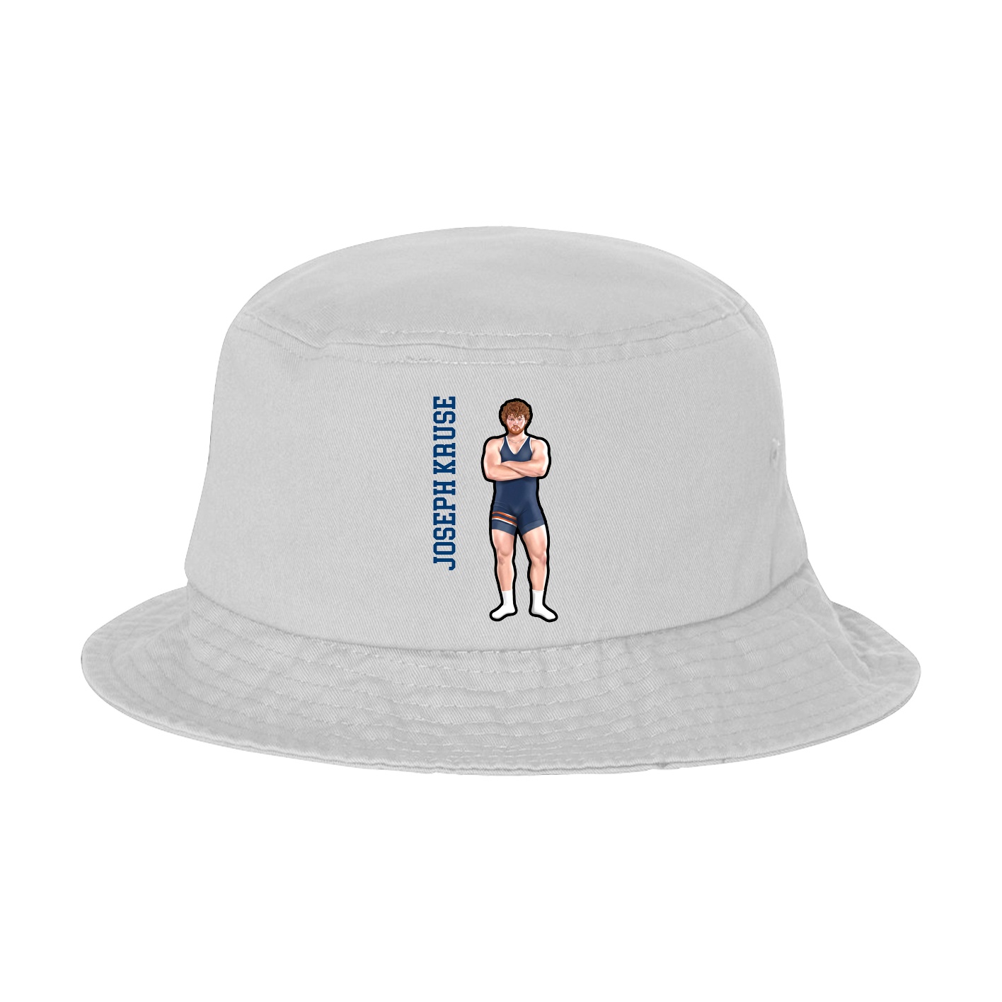 Bucket Cap — Name Vertical in White