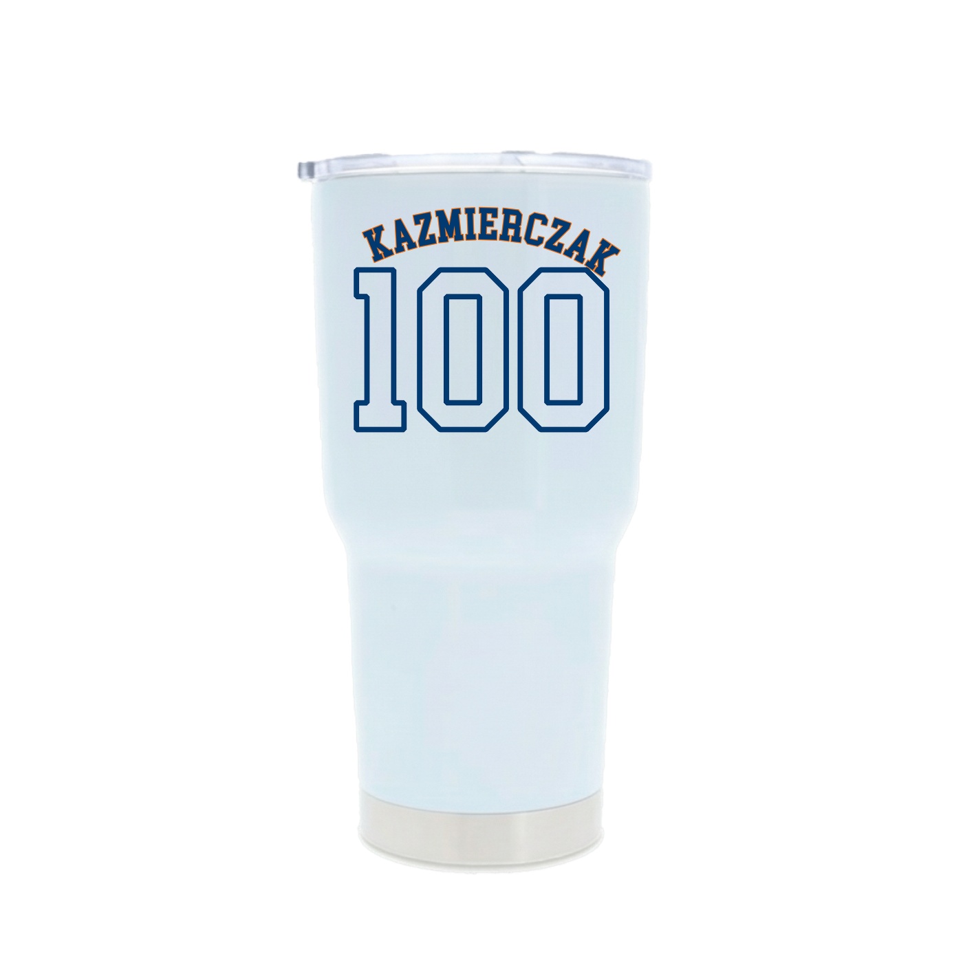 30oz Stainless Steel Tumbler — Shirsey Arch in White