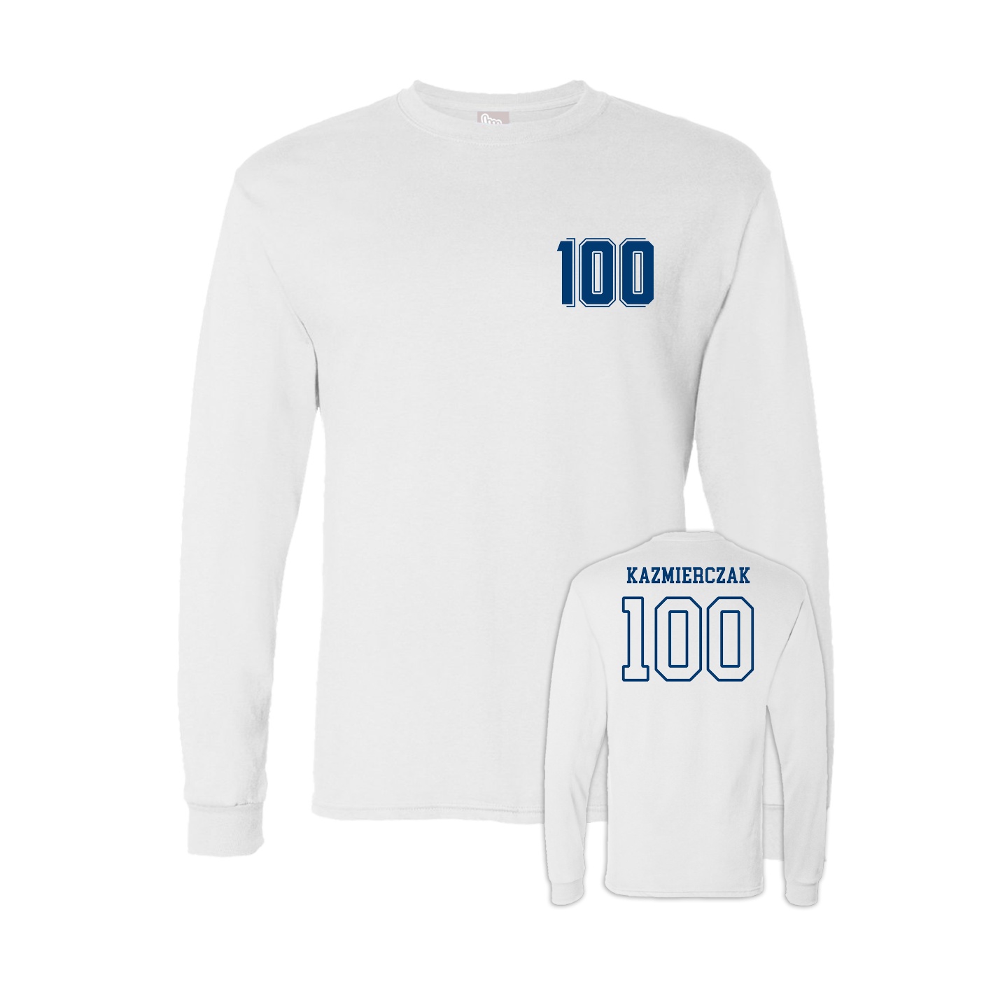 Long Sleeve Tee — Chest Back in White
