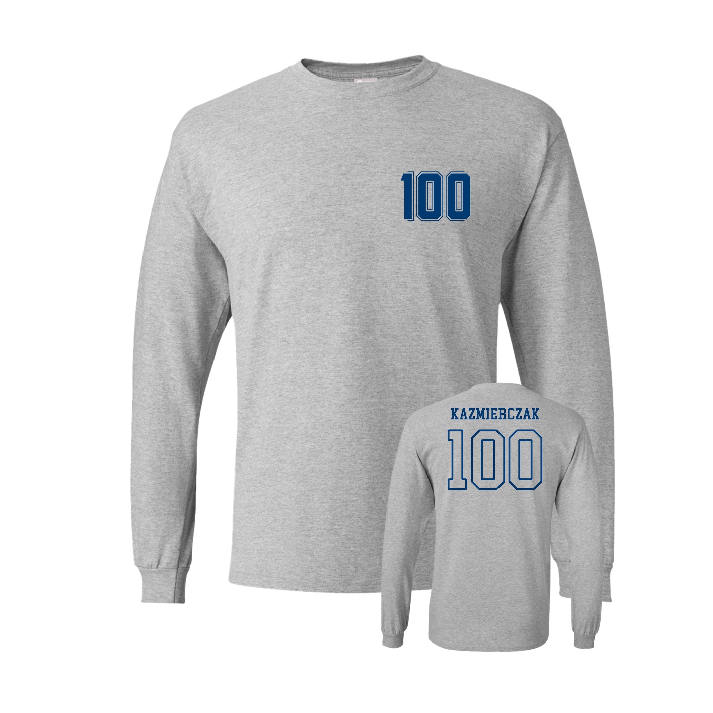 Long Sleeve Tee — Chest Back in Grey