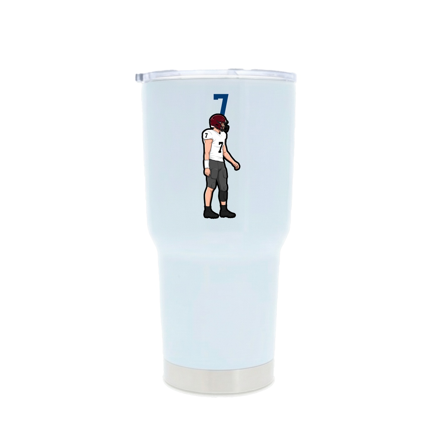 30oz Stainless Steel Tumbler — Number Top in White