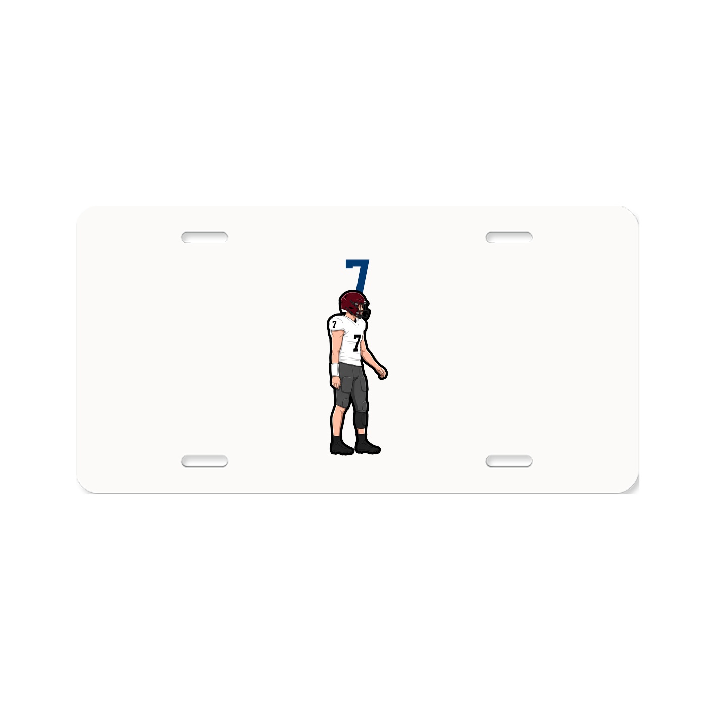 License Plate — Number Top in Classic