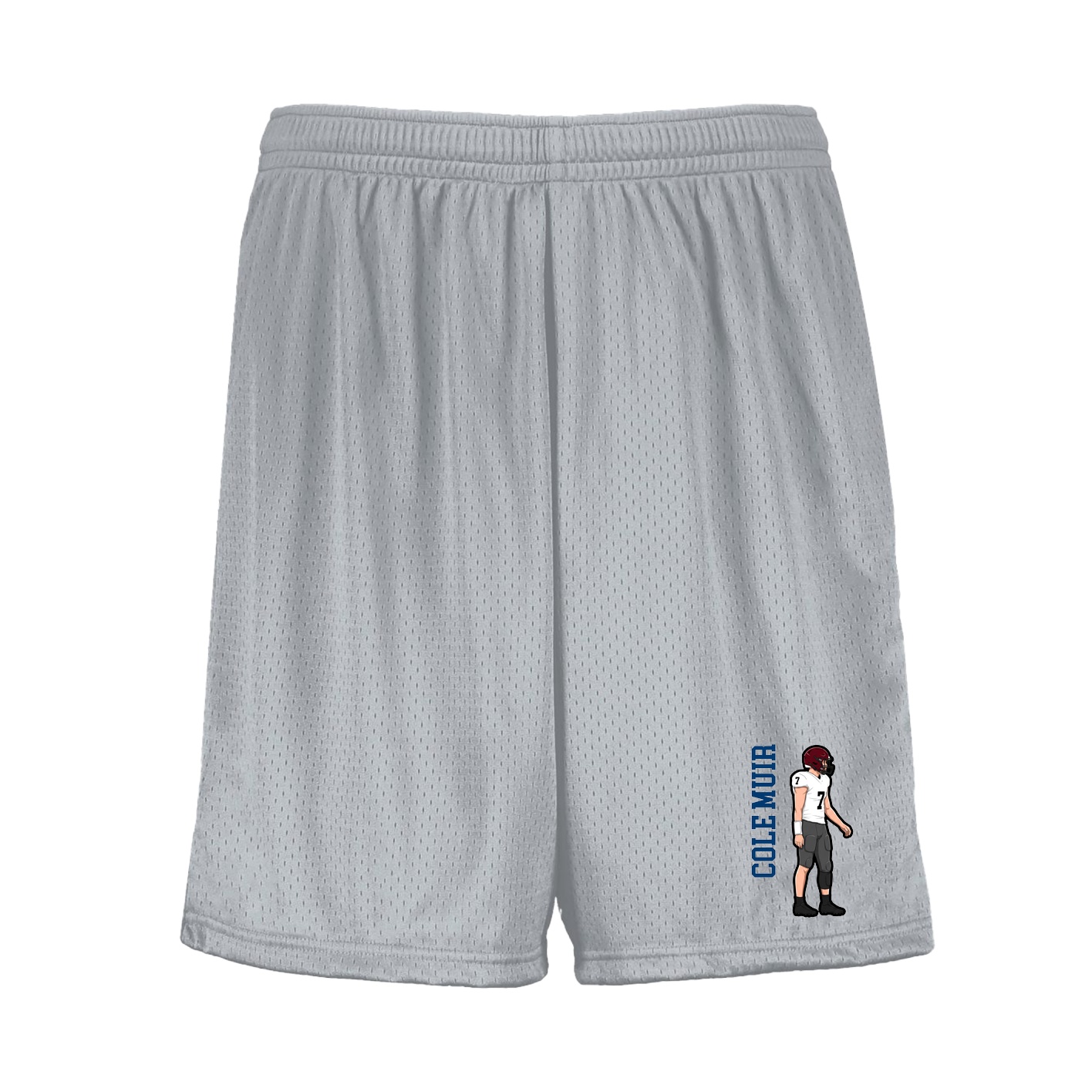 Shorts — Name Vertical in Silver
