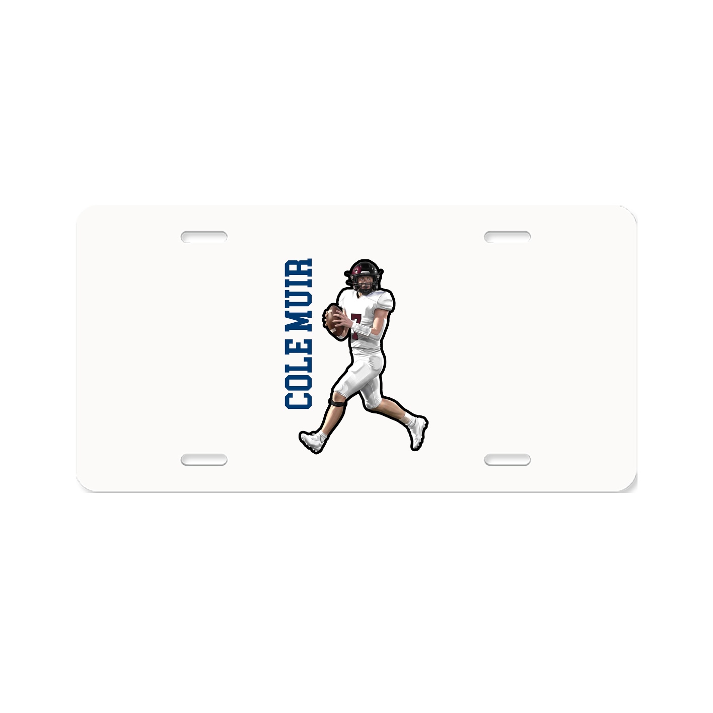 License Plate — Name Vertical in Classic