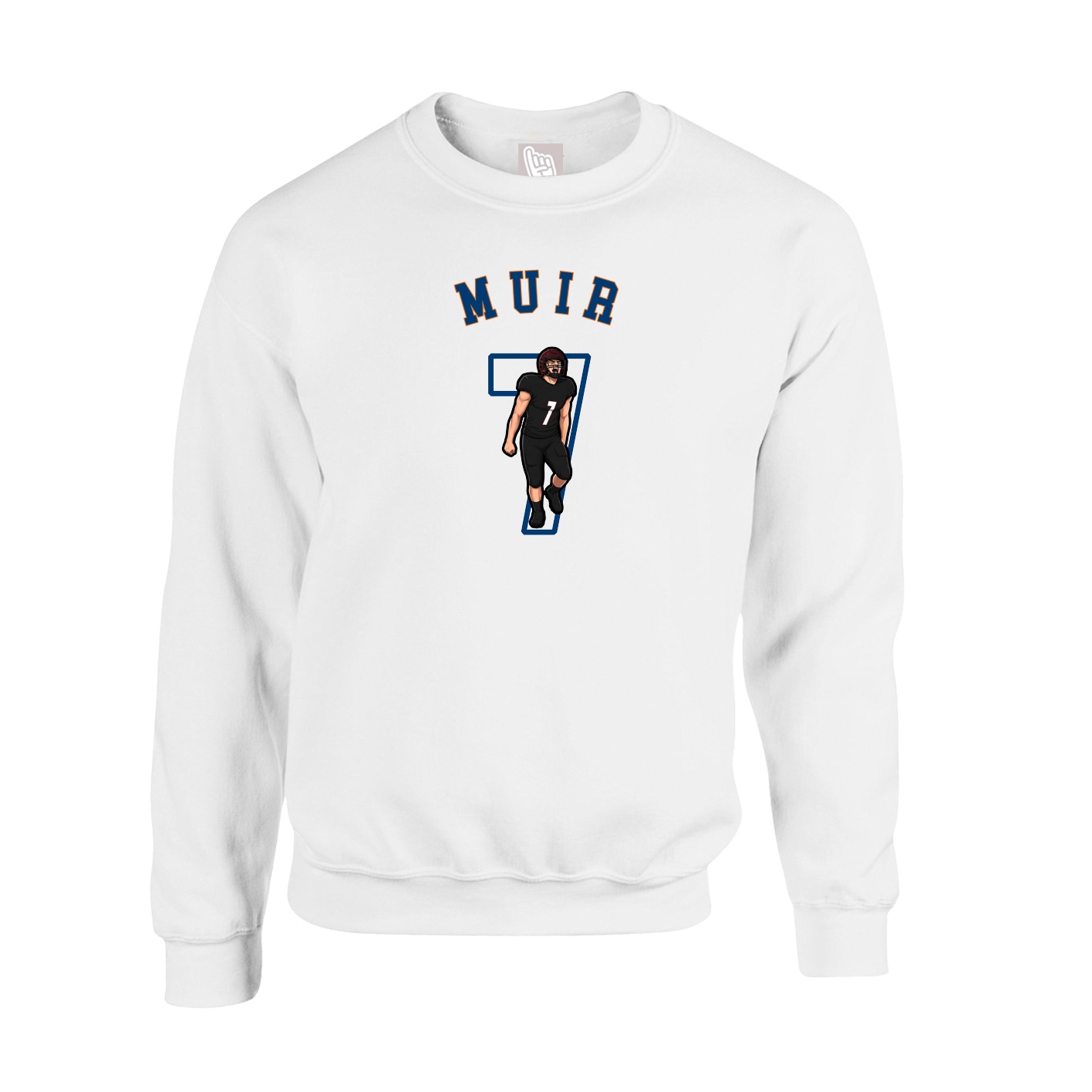 Fleece Crew — Shirsey Arch in White