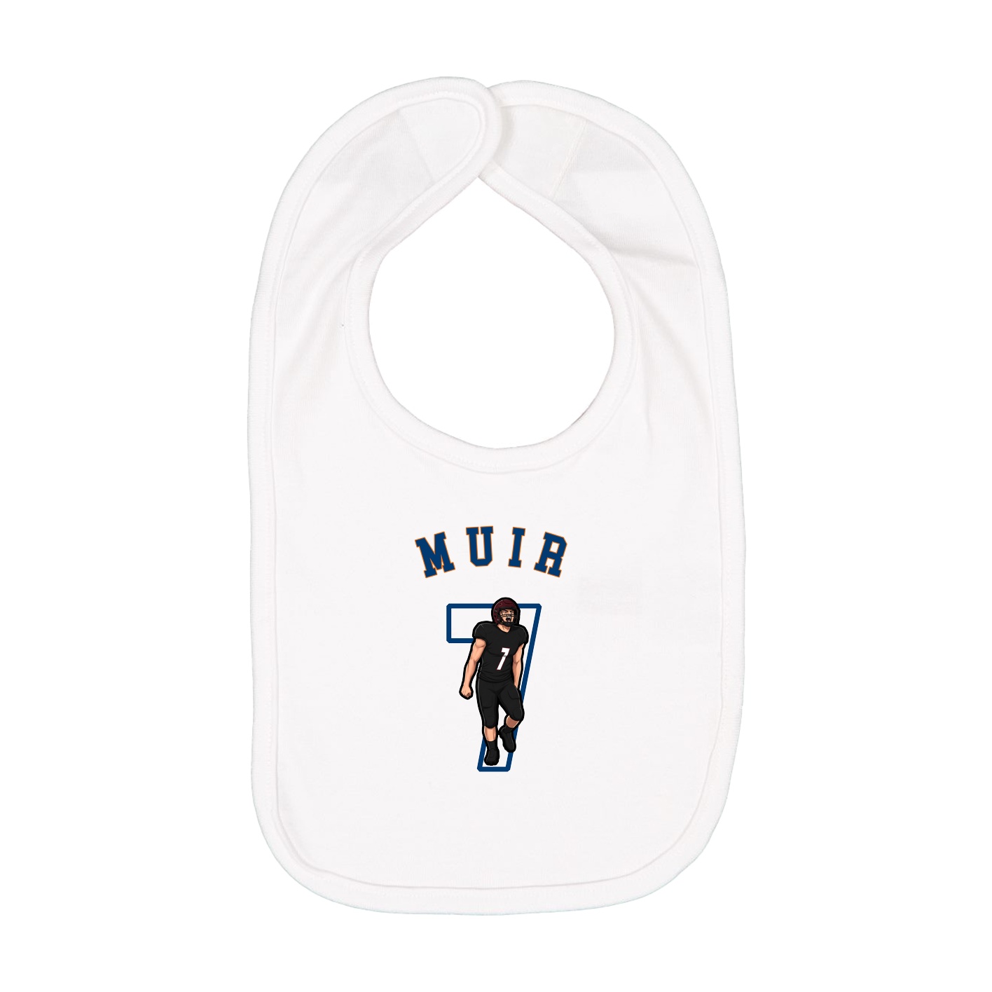 Infant Bib — Shirsey Arch in White