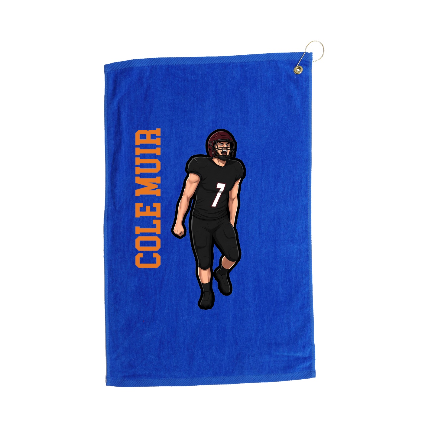 Golf Towel — Name Vertical in Royal