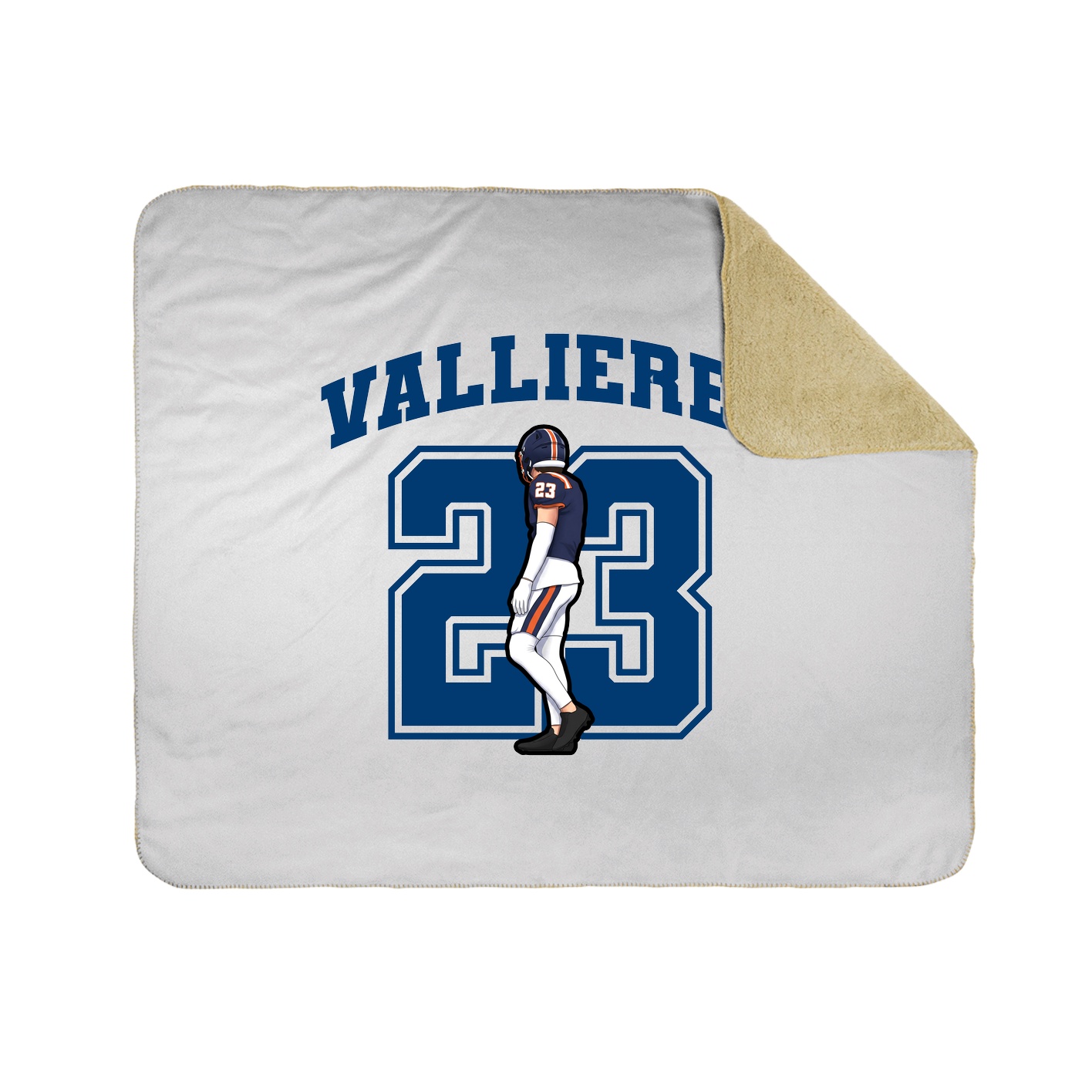 Throw Blanket — Number in White