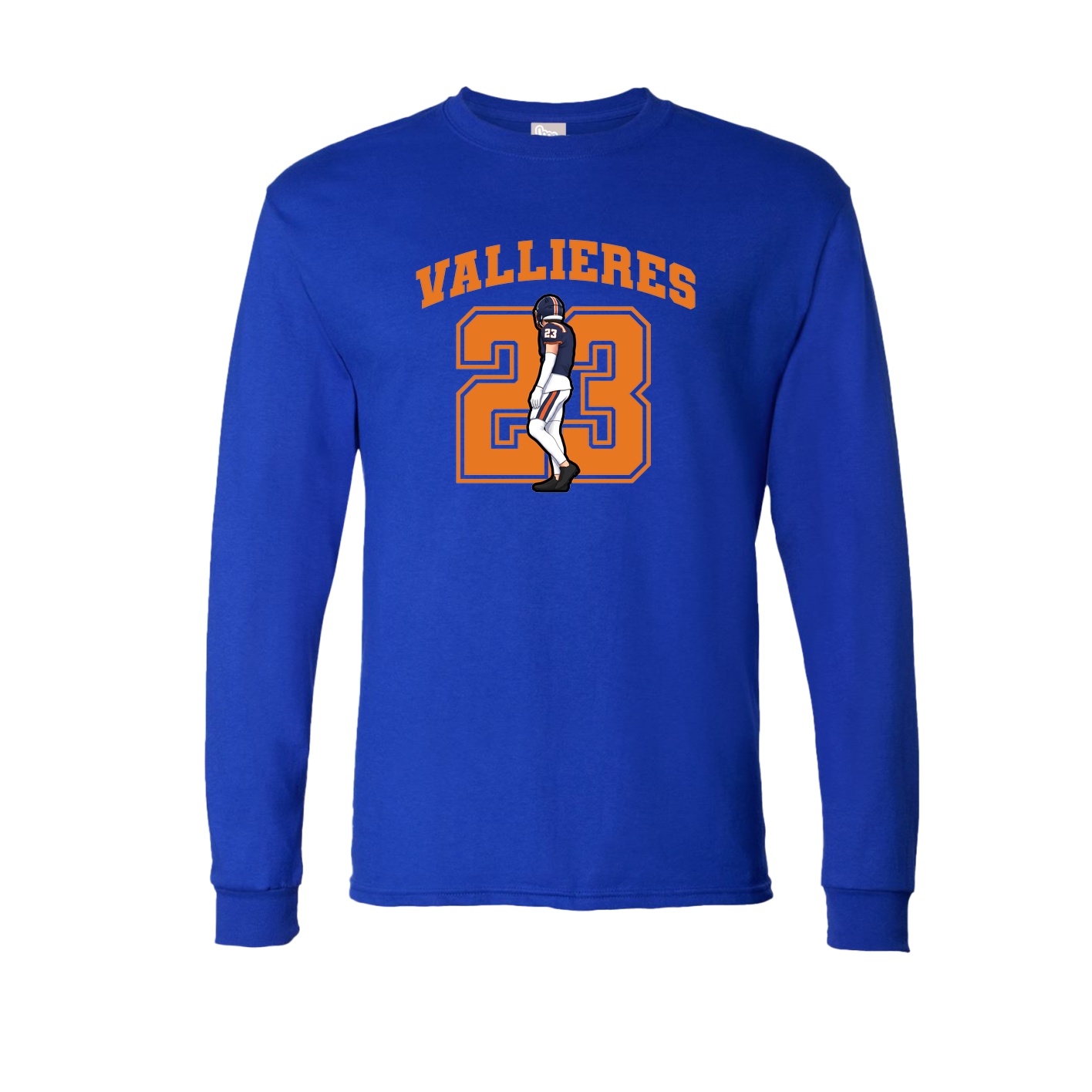 Long Sleeve Tee — Number in Royal