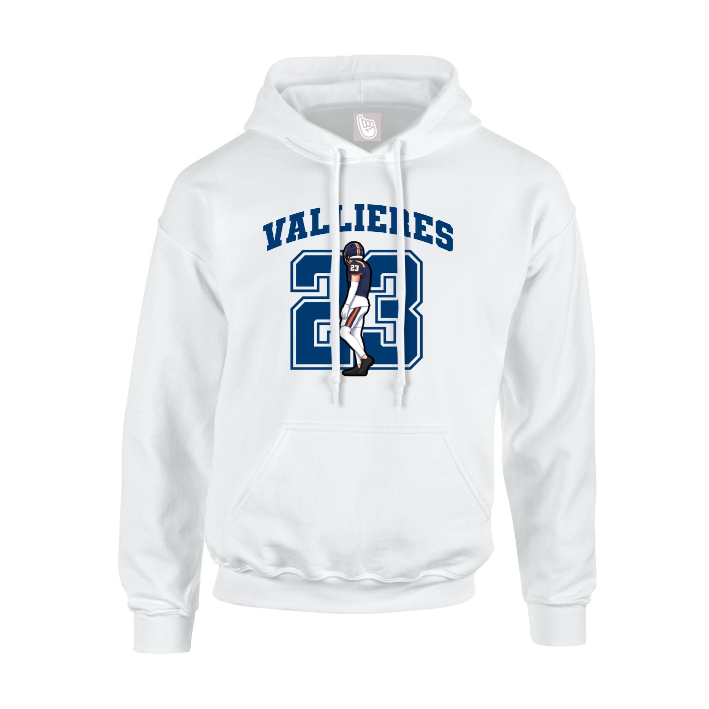 Hoodie — Number in White