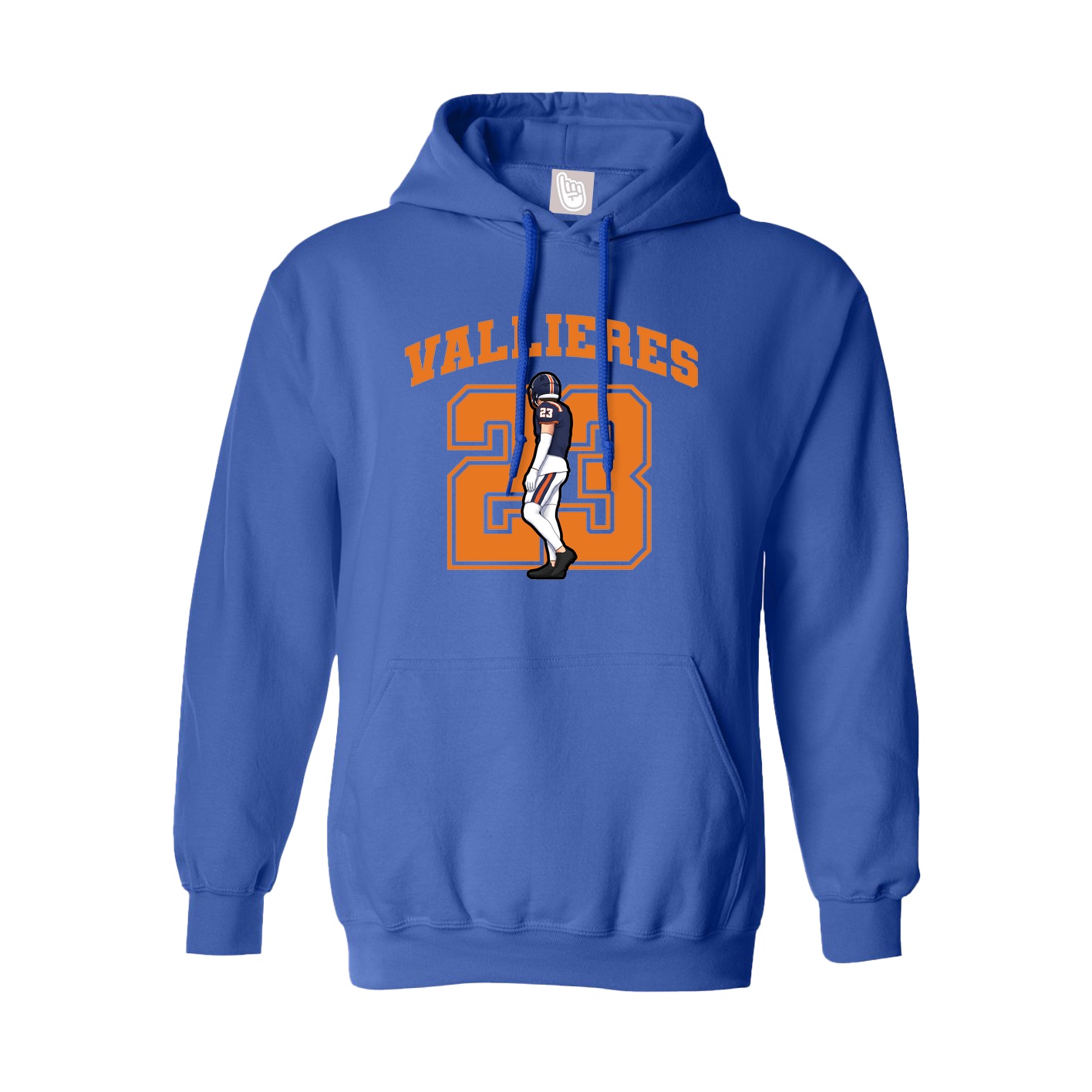 Youth Hoodie — Number in Royal