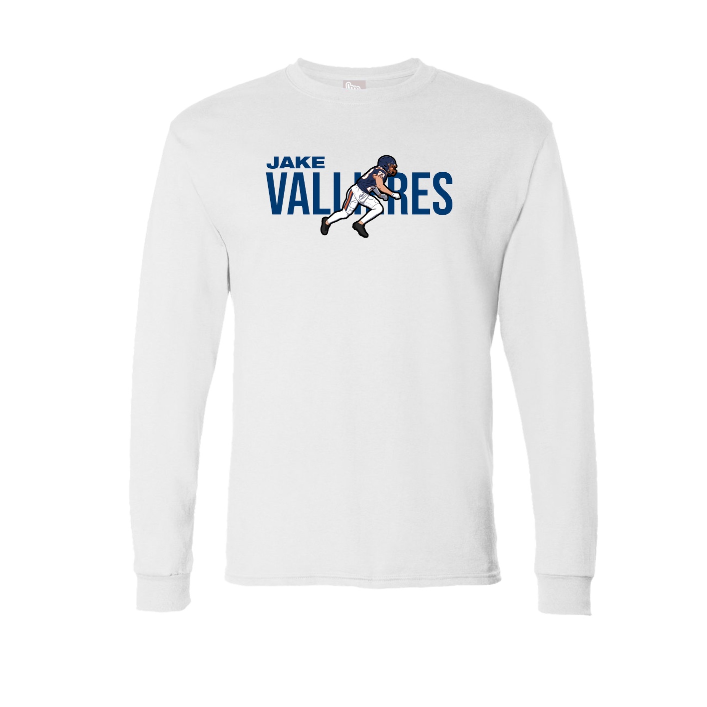 Long Sleeve Tee — Player Name in White