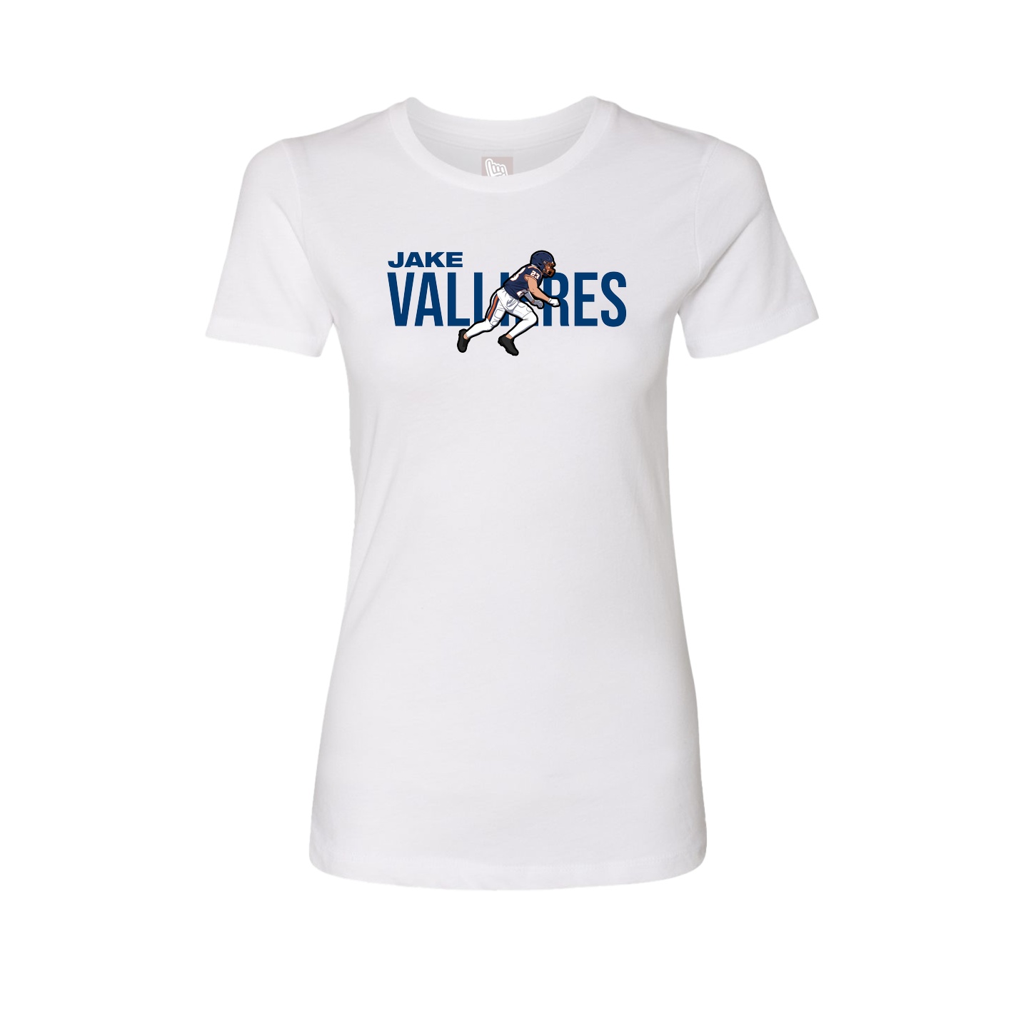 Fitted Women's Tee — Player Name in White