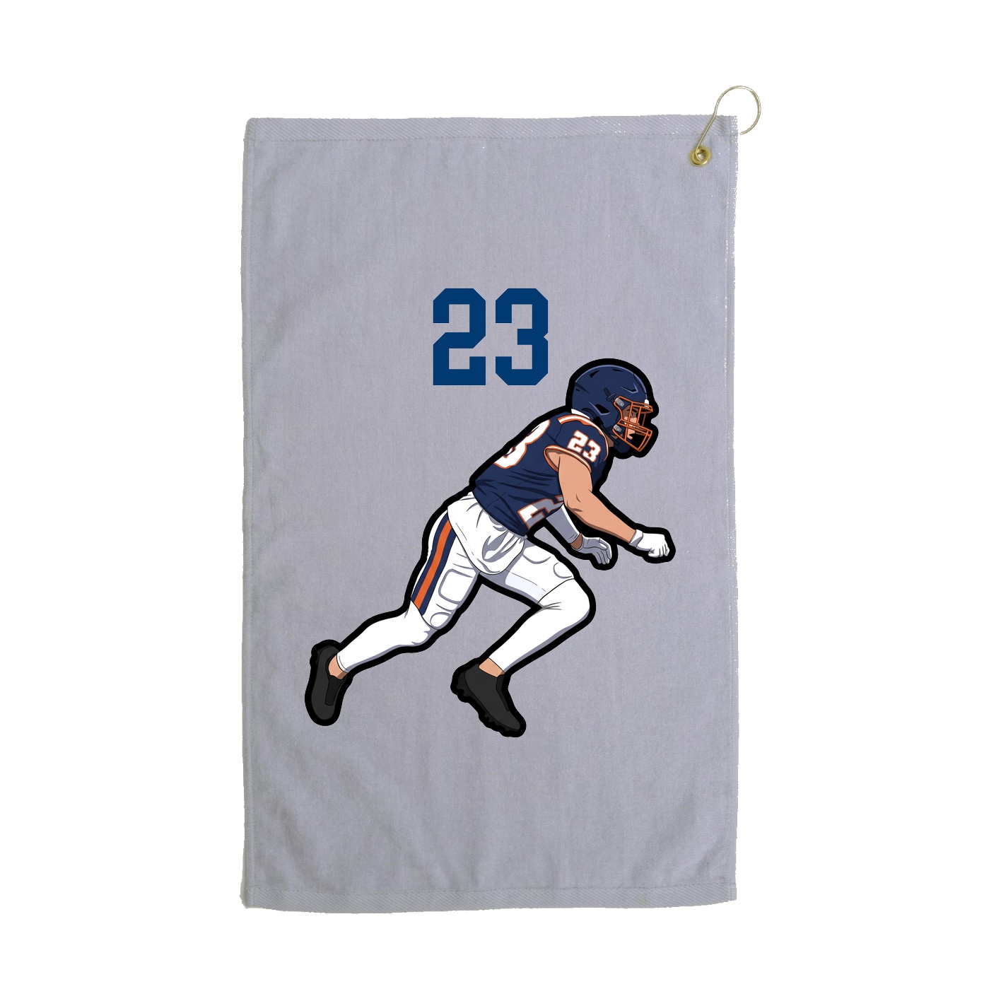 Golf Towel — Number Top in Grey