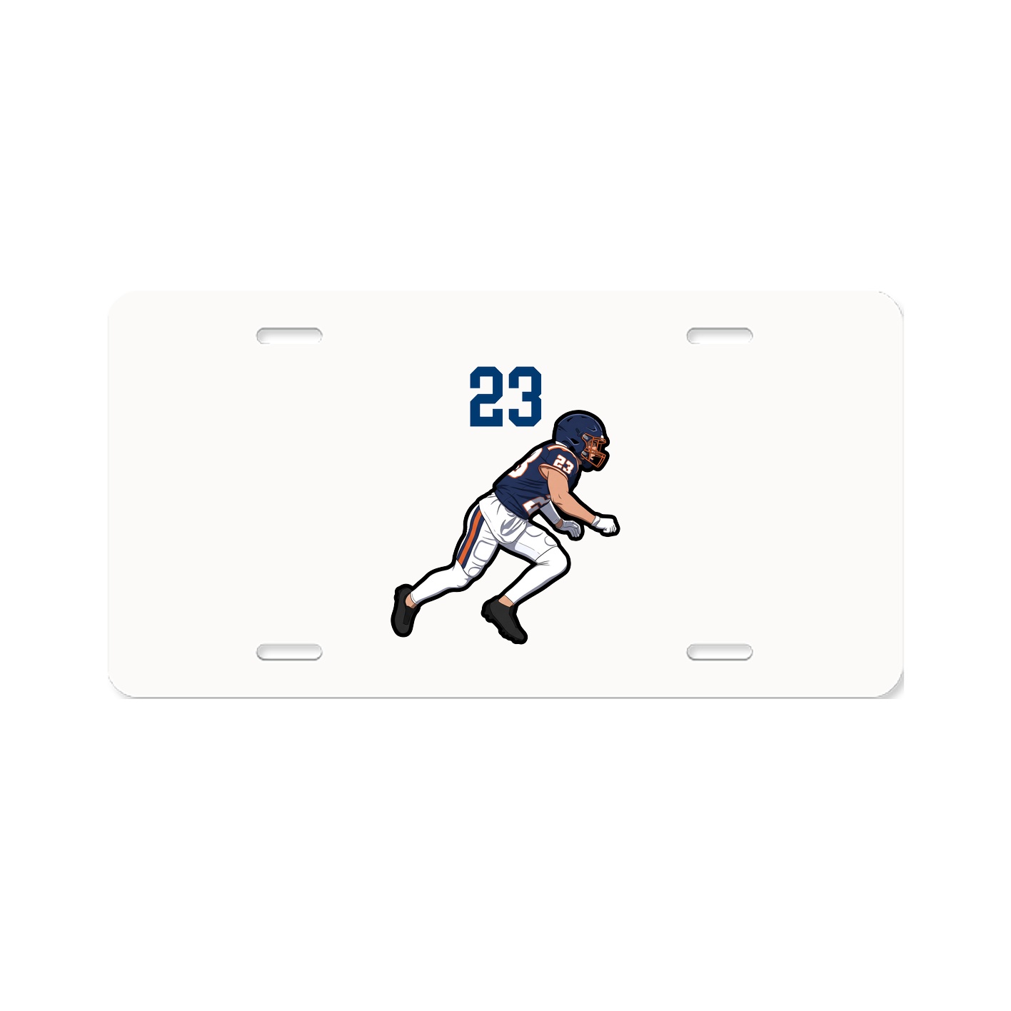 License Plate — Number Top in Classic