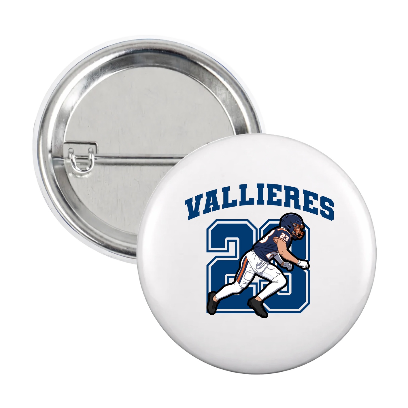 Game Day Button — Number in White