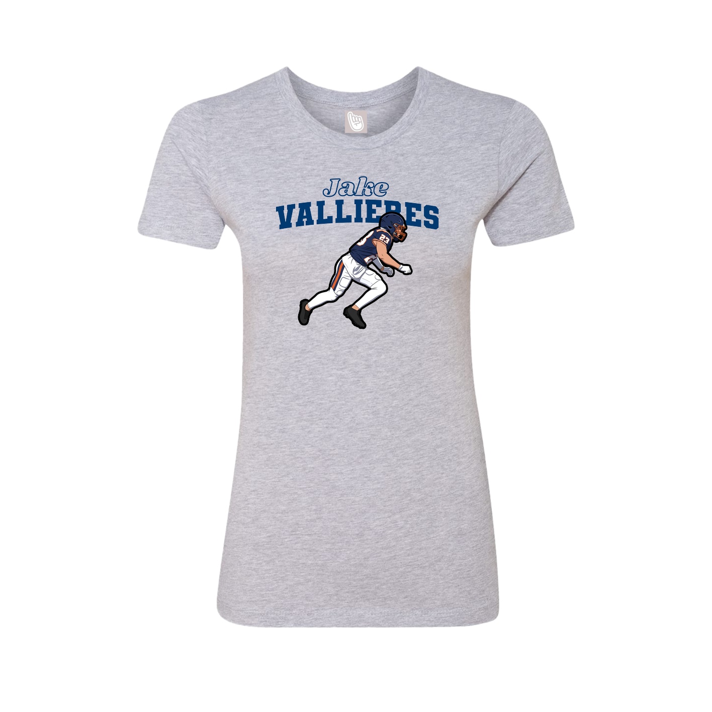 Fitted Women's Tee — Name Arch in Grey