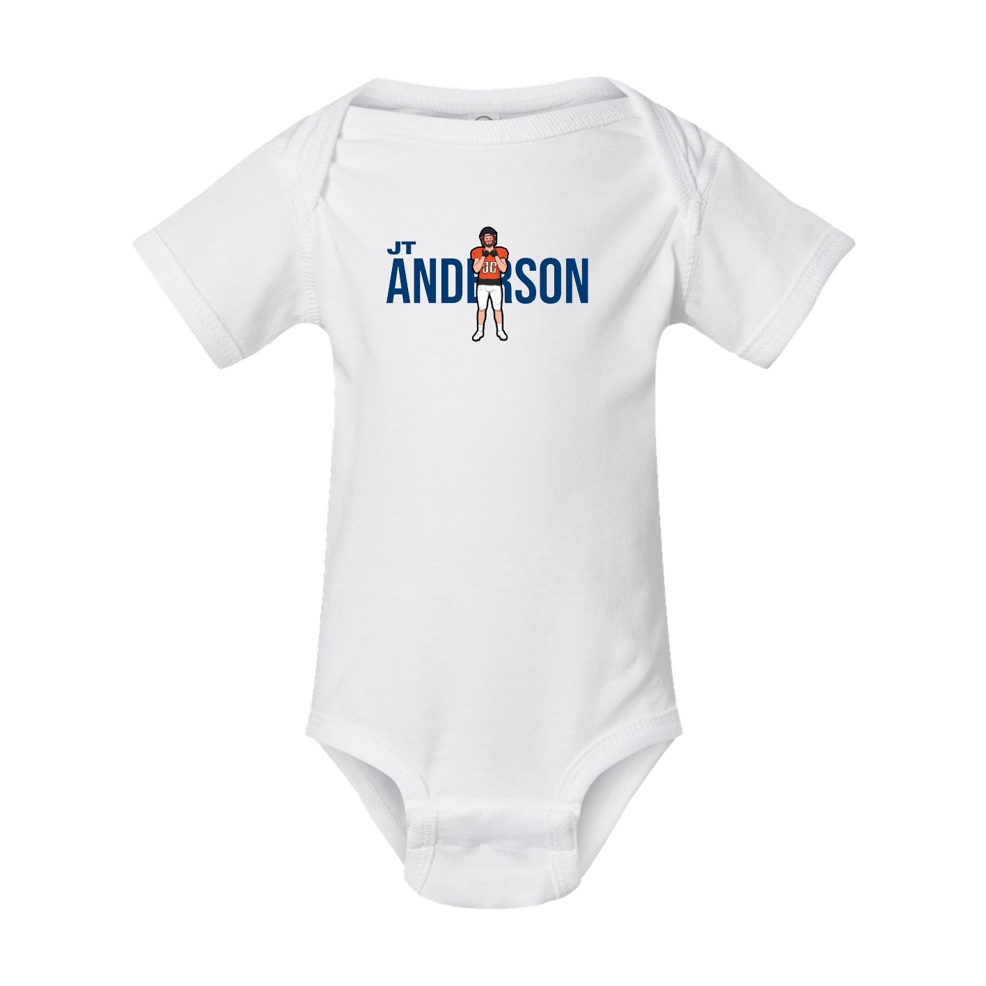 Baby Onesie — Player Name in White