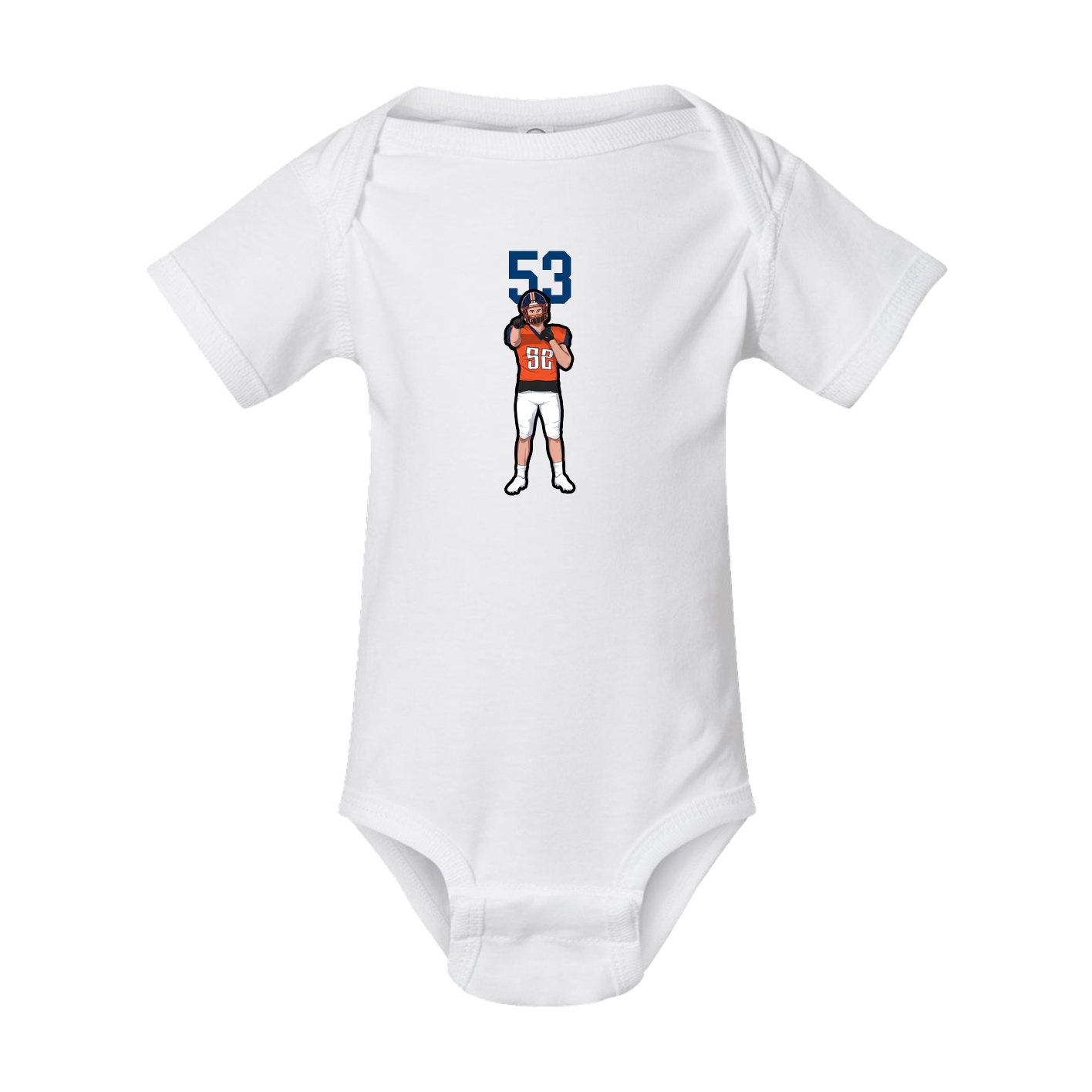 Baby Onesie — Number Top in White