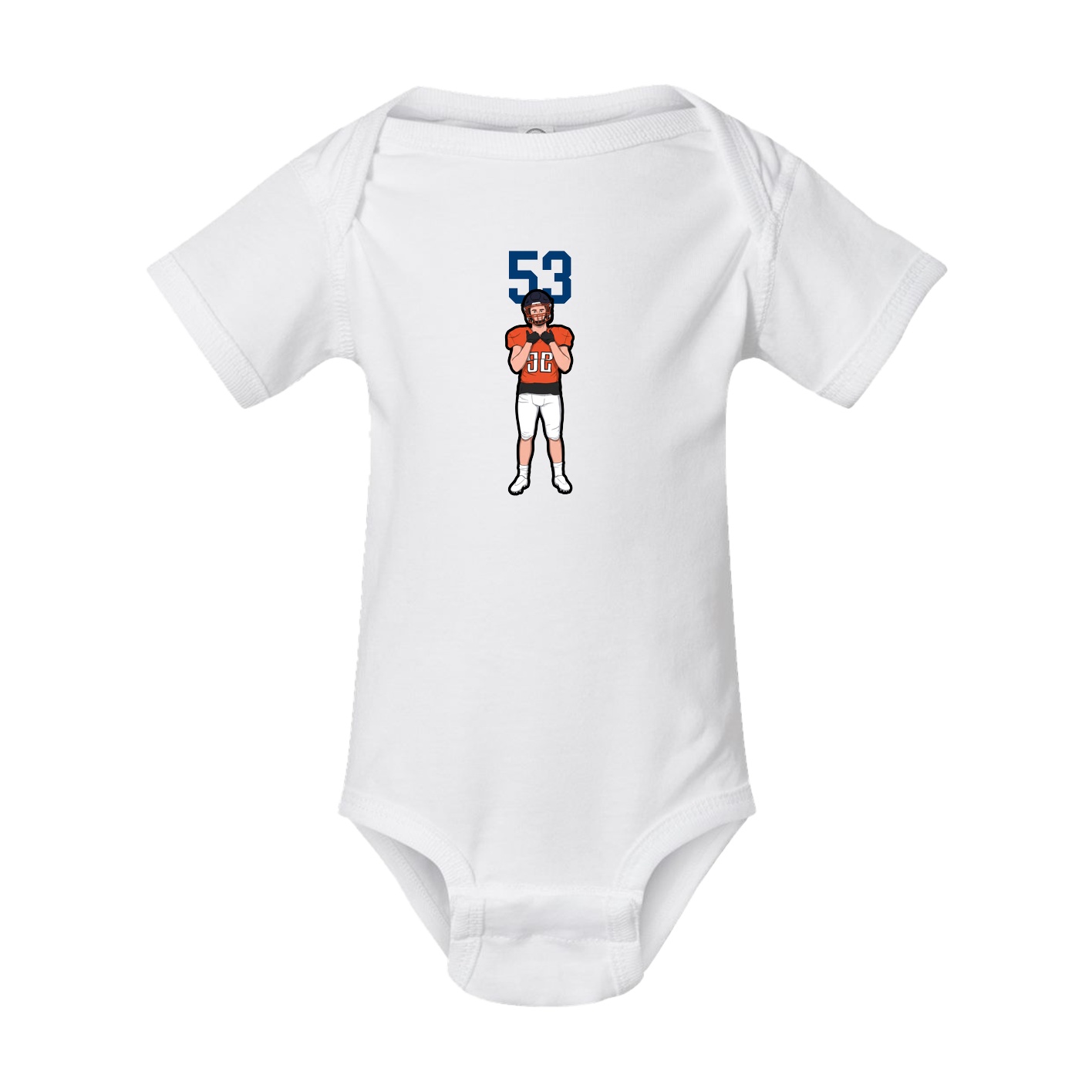 Baby Onesie — Number Top in White