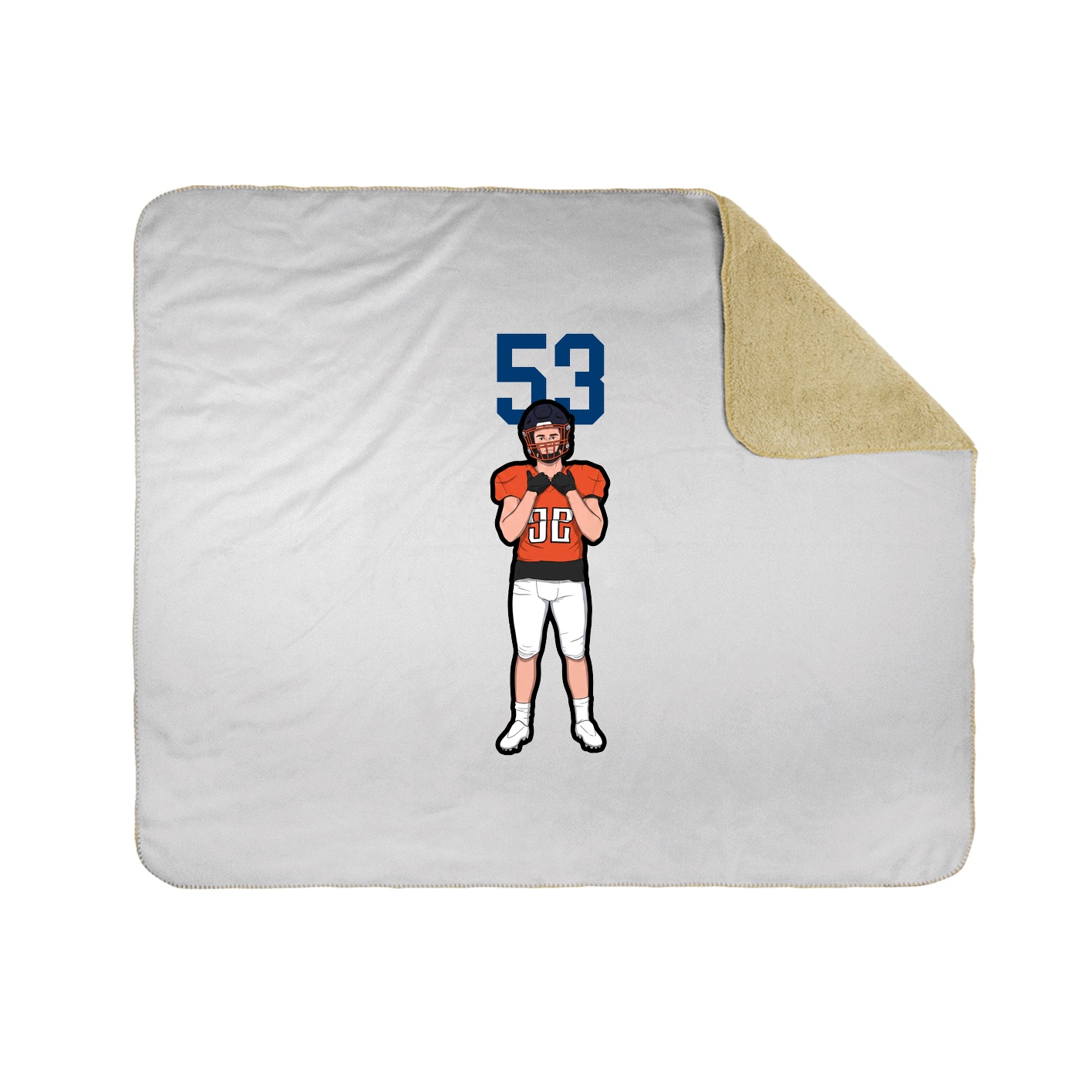 Throw Blanket — Number Top in White
