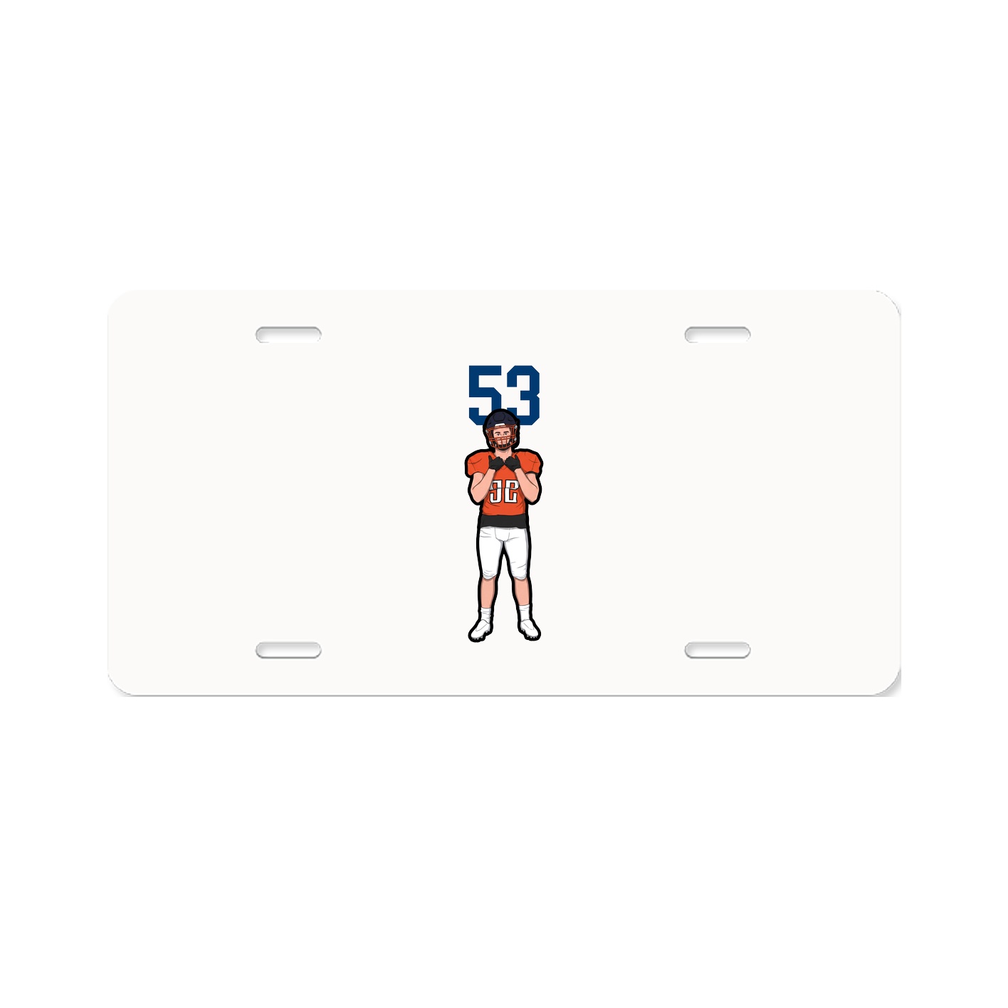 License Plate — Number Top in Classic