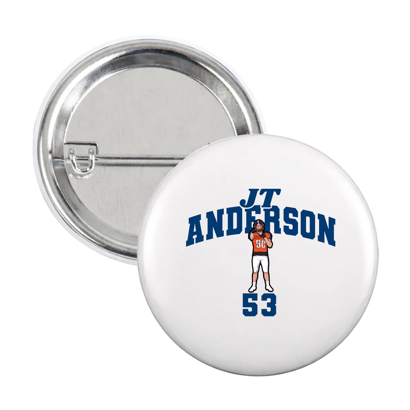 Game Day Button — Signature Arch in White