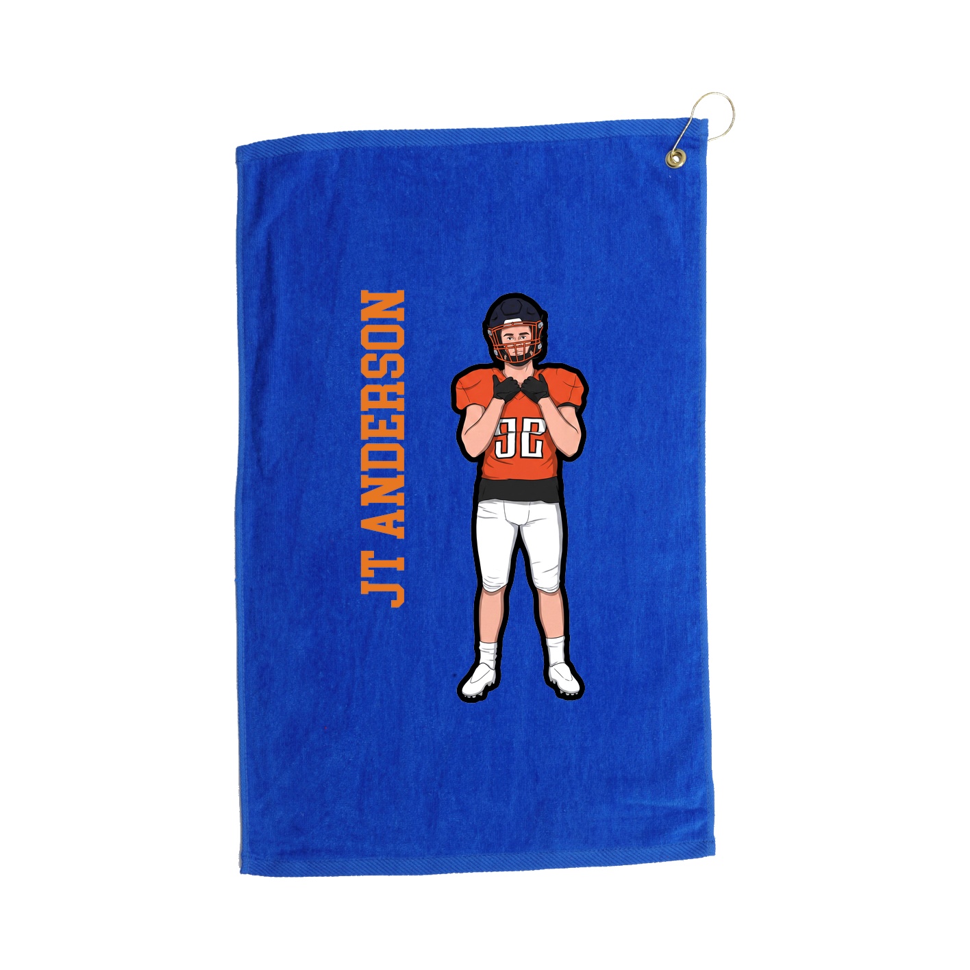 Golf Towel — Name Vertical in Royal
