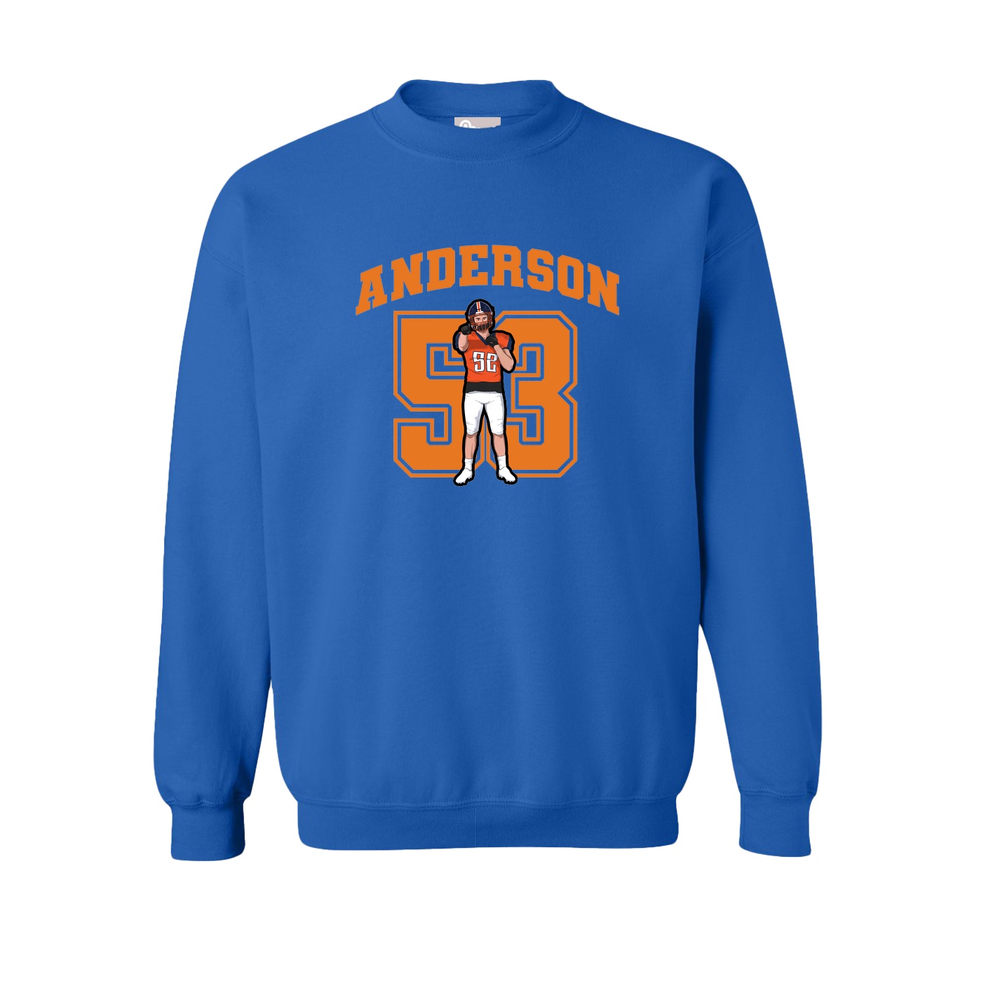 Fleece Crew — Number in Royal