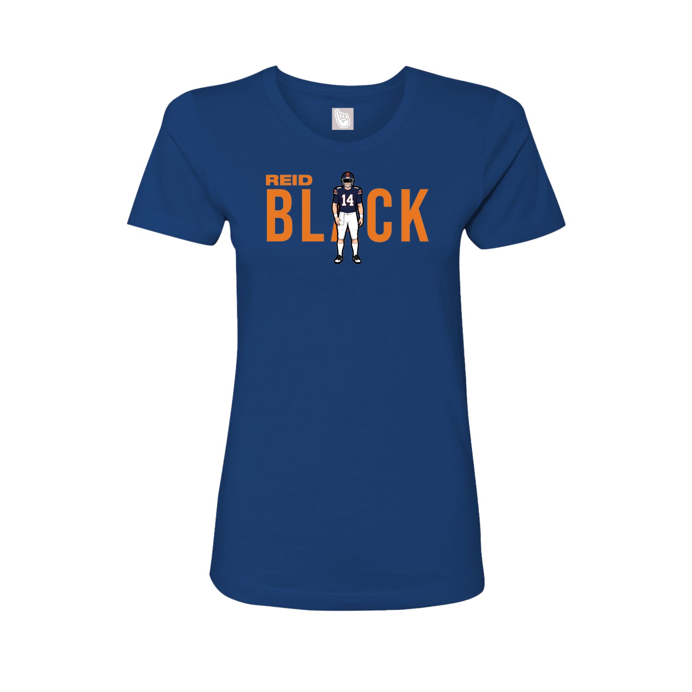 Fitted Women's Tee — Player Name in Royal