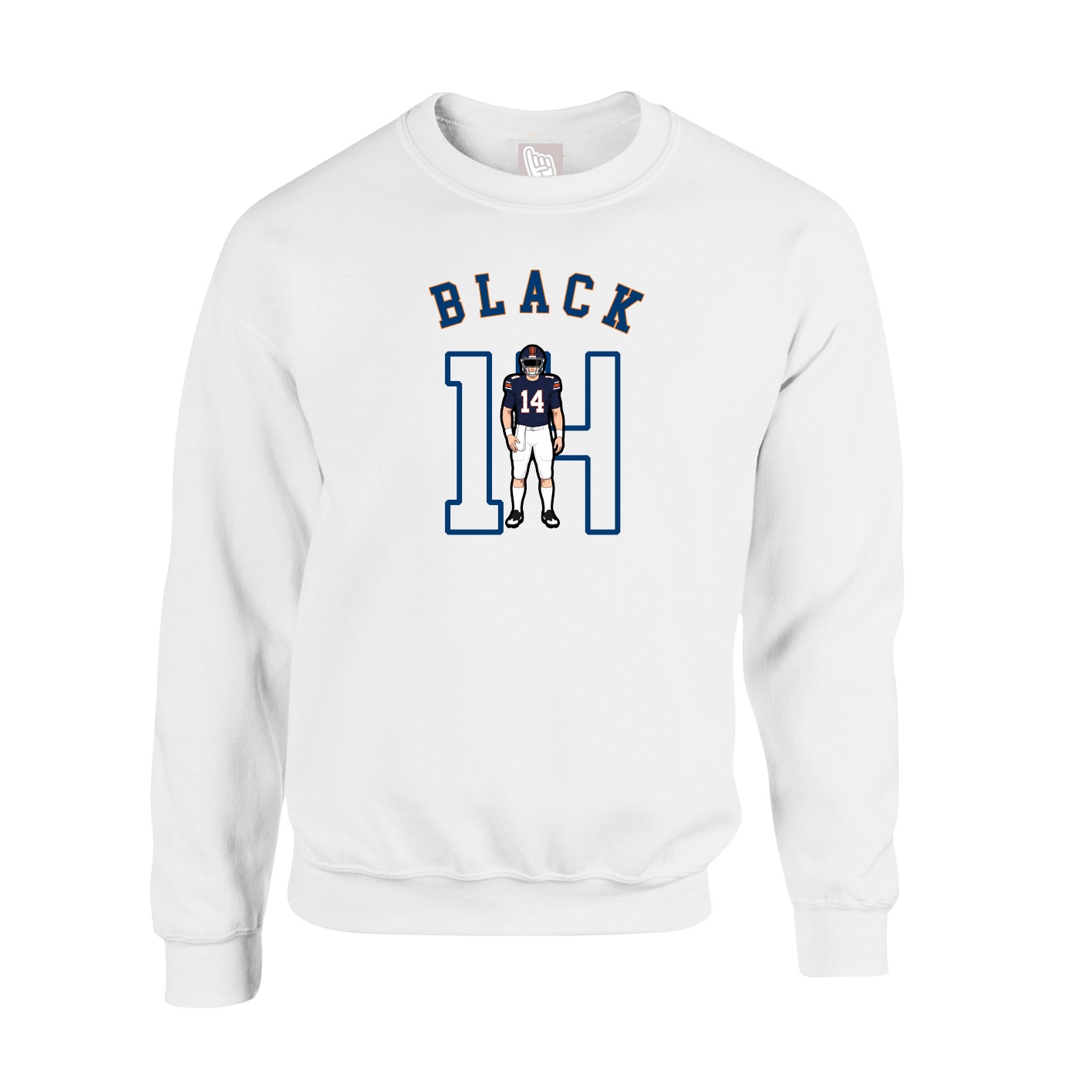Fleece Crew — Shirsey Arch in White