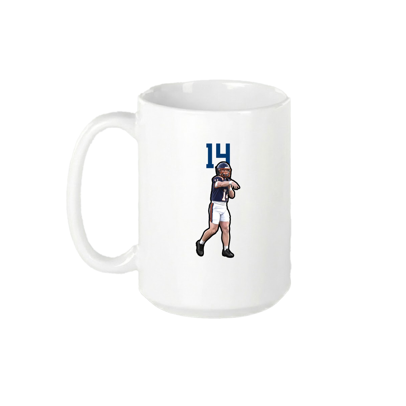 15oz Coffee Mug — Number Top in White