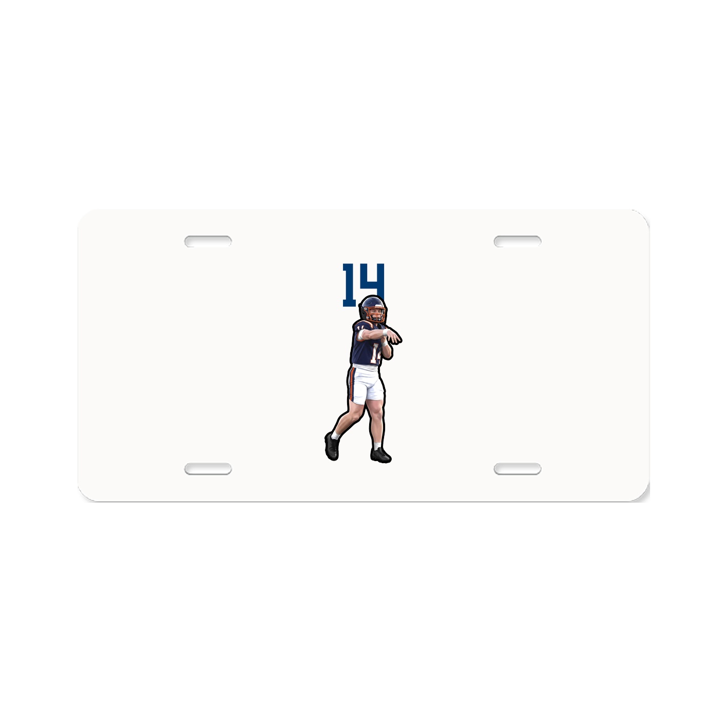 License Plate — Number Top in Classic