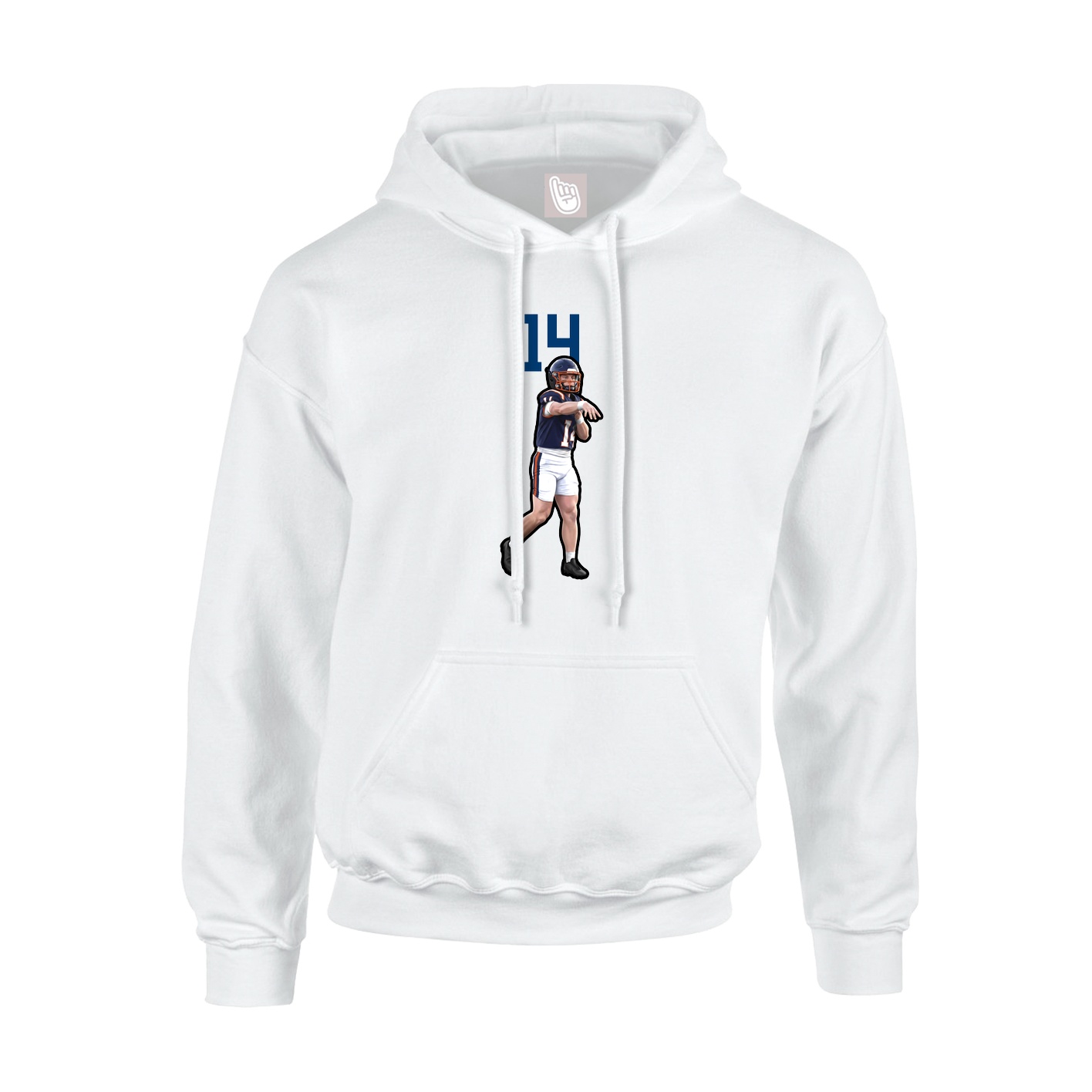 Hoodie — Number Top in White