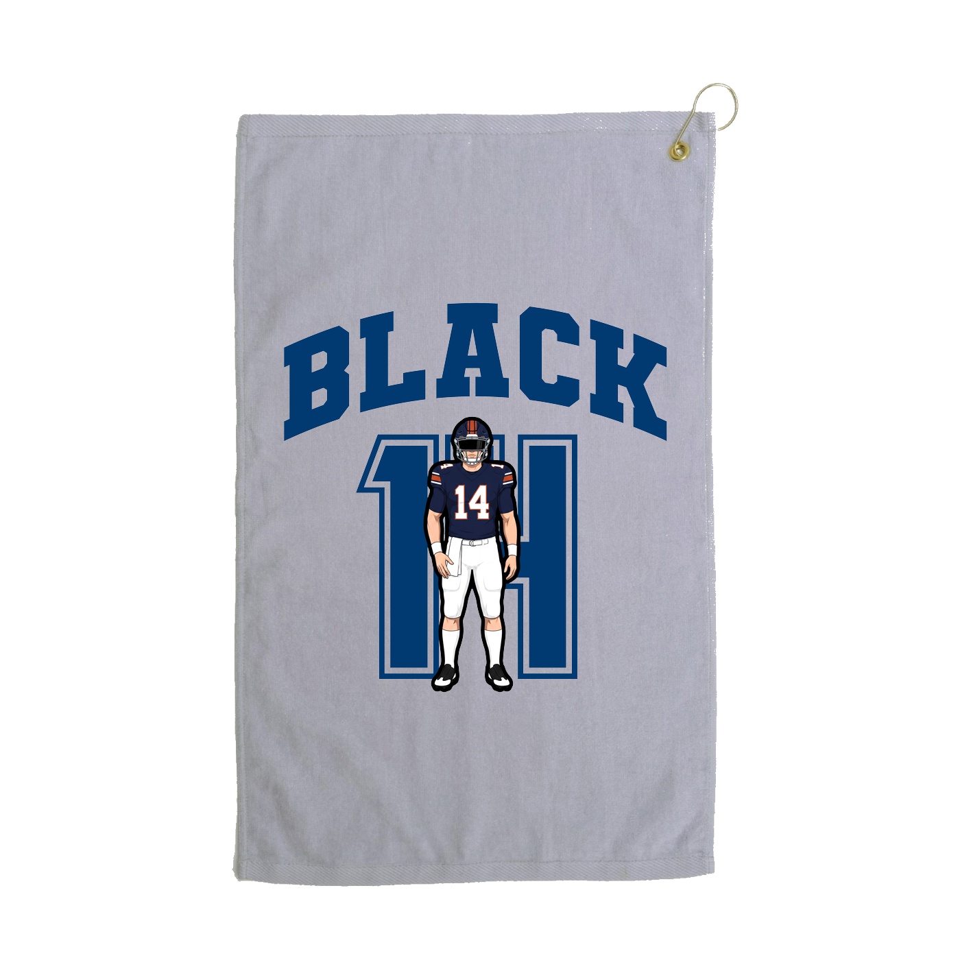 Golf Towel — Number in Grey