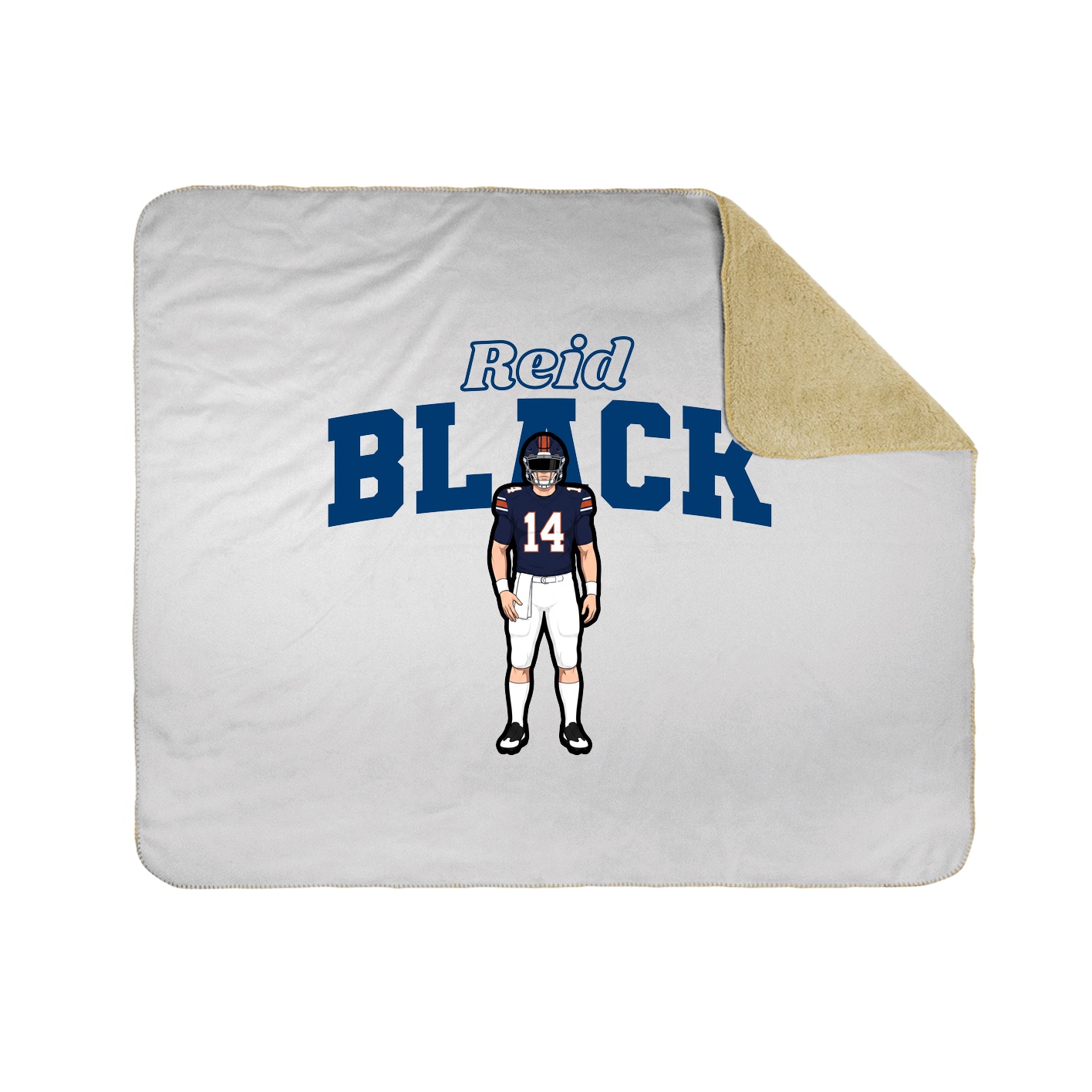 Throw Blanket — Name Arch in White