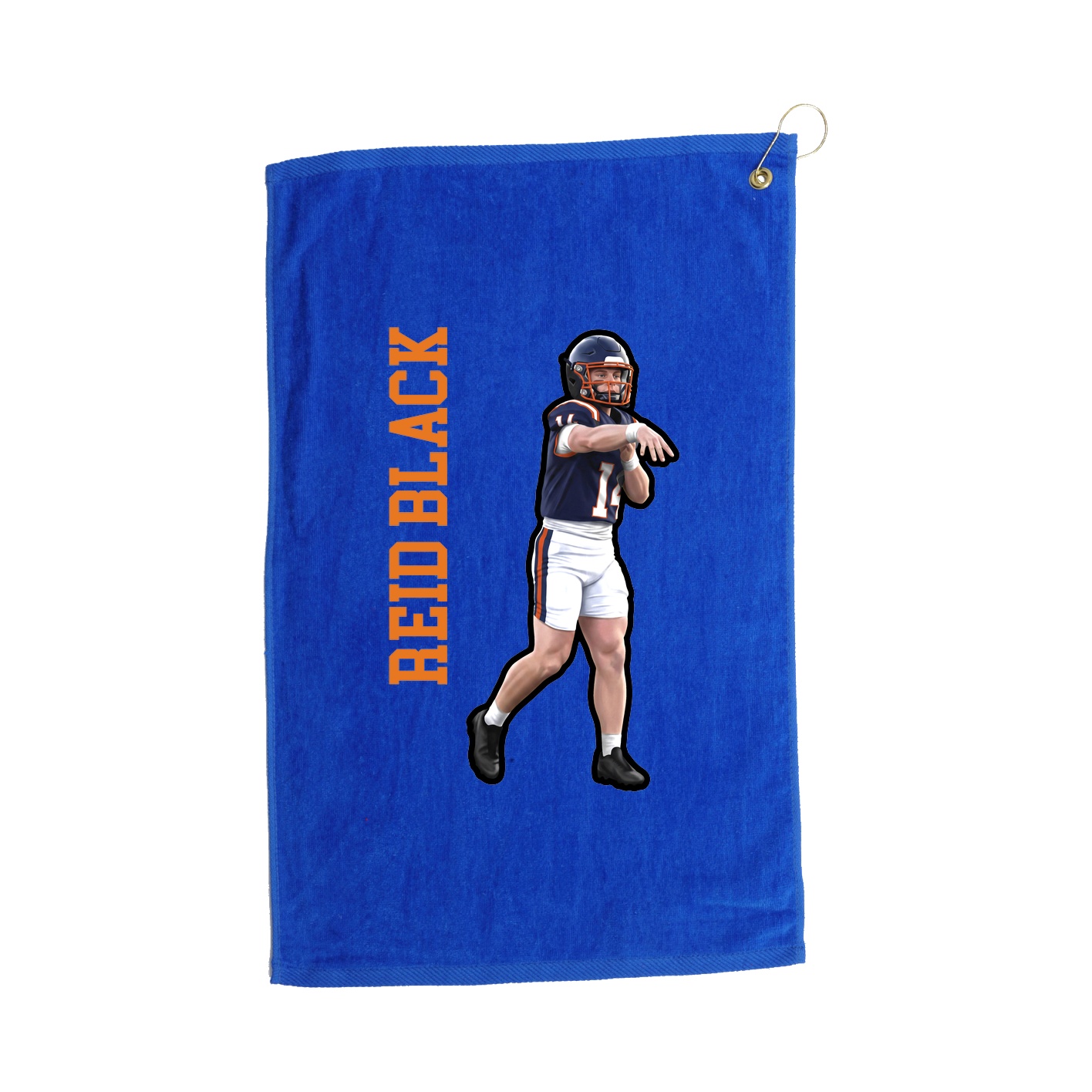 Golf Towel — Name Vertical in Royal