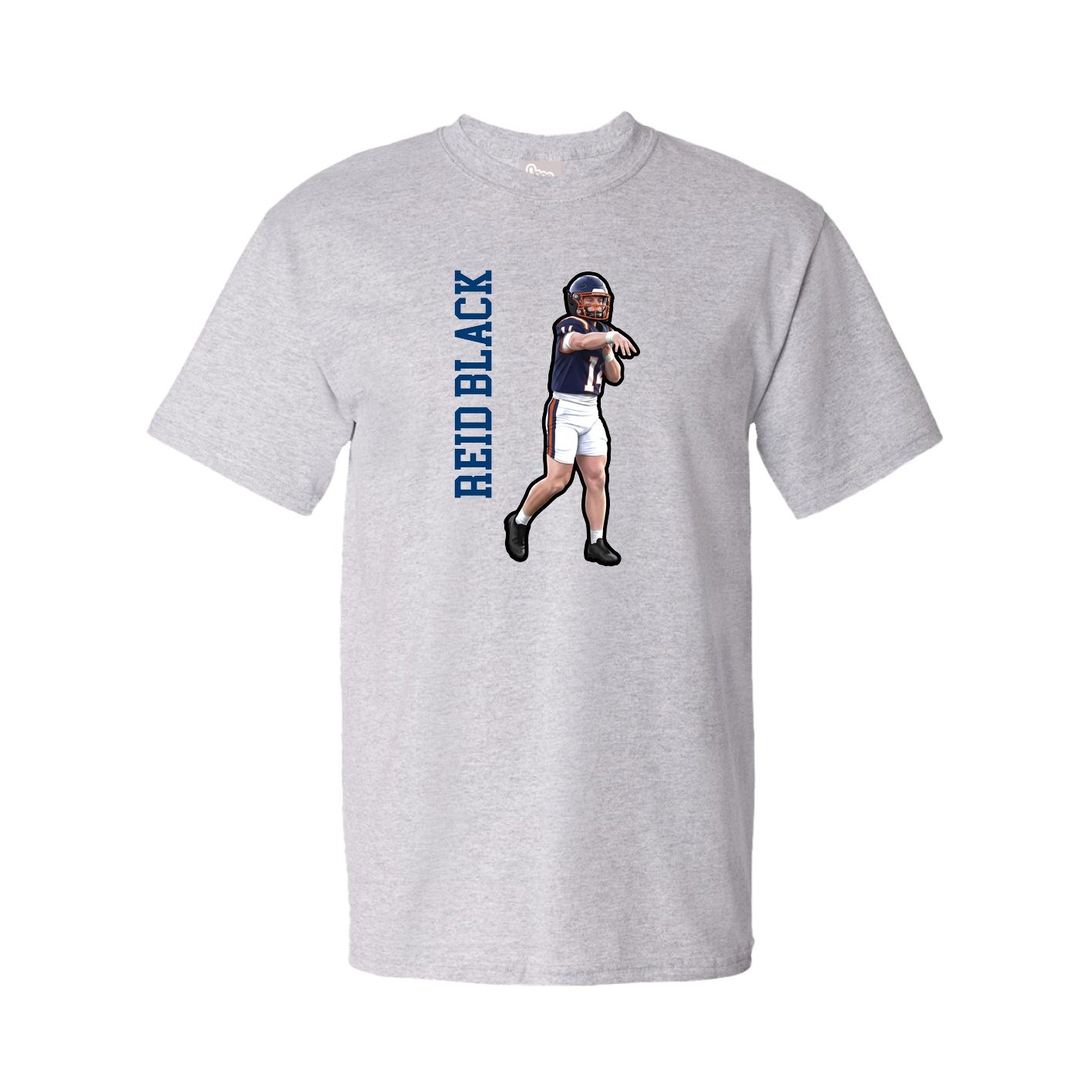 Tee — Name Vertical in Grey