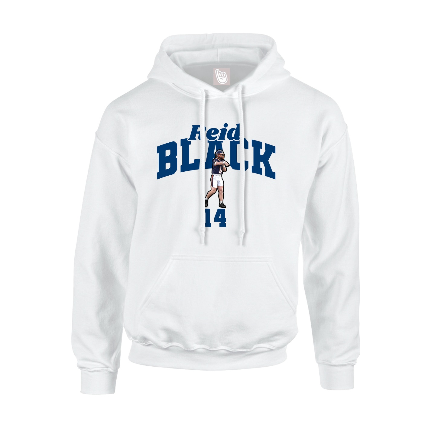 Youth Hoodie — Signature Arch in White