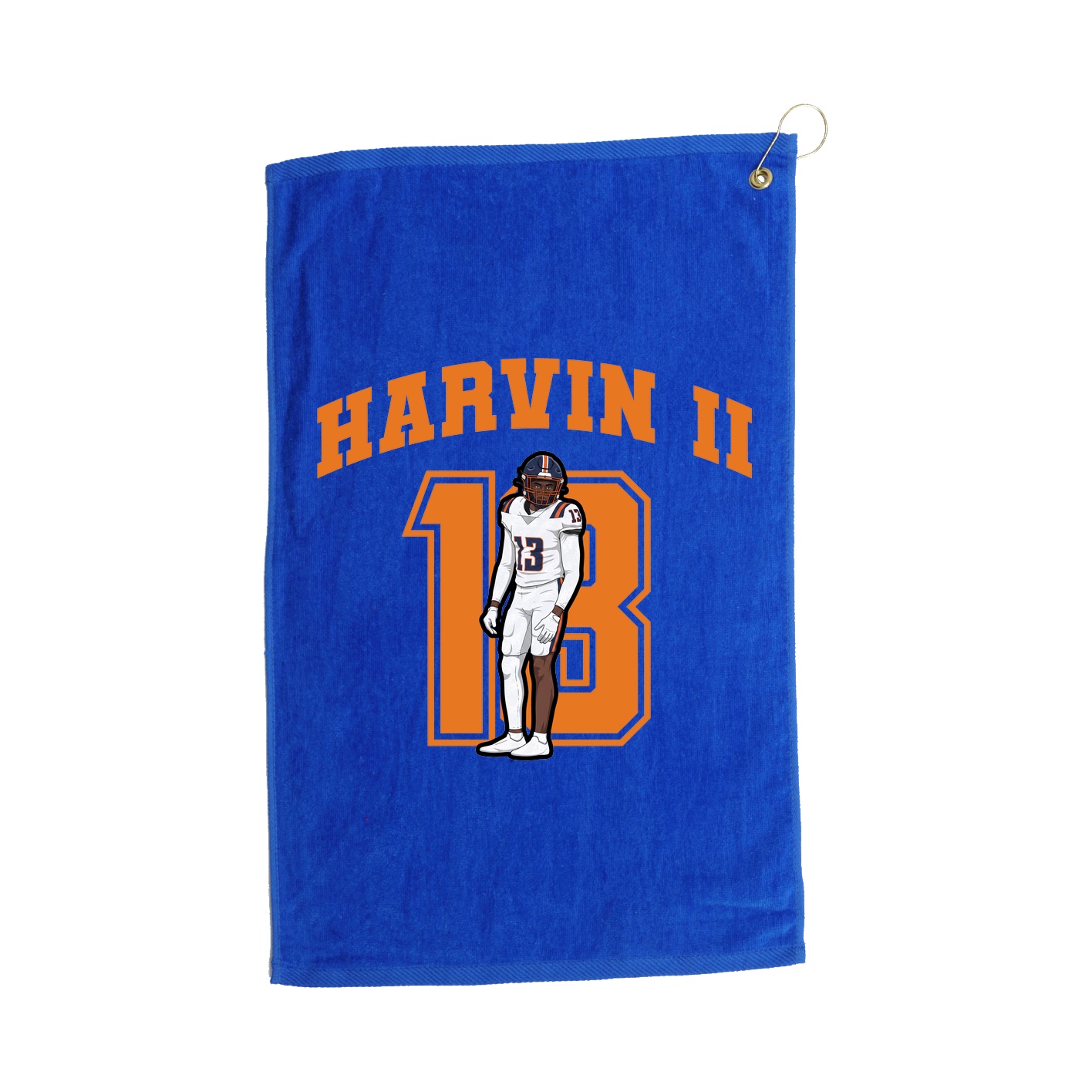 Golf Towel — Number in Royal