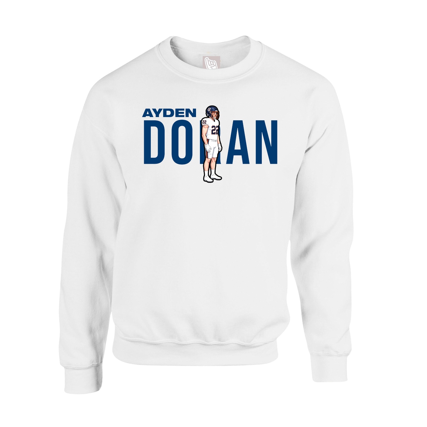 Fleece Crew — Player Name in White