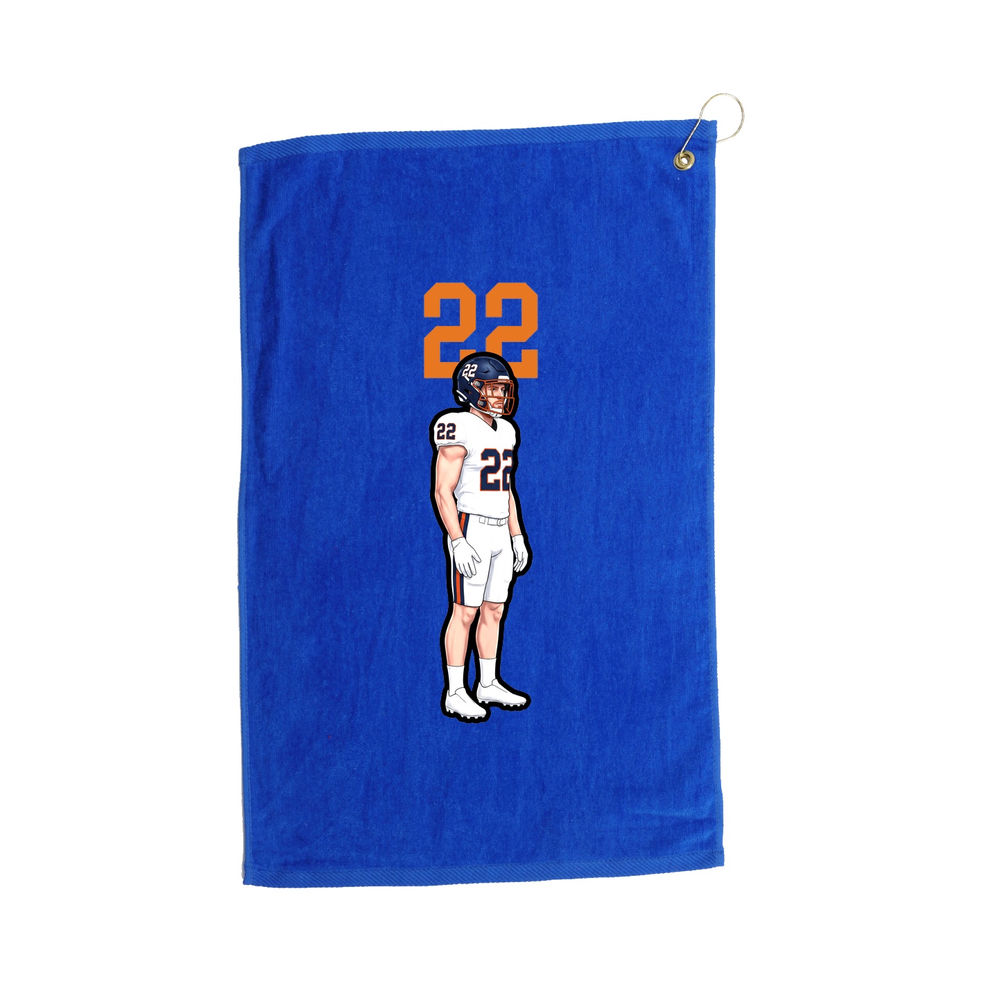 Golf Towel — Number Top in Royal