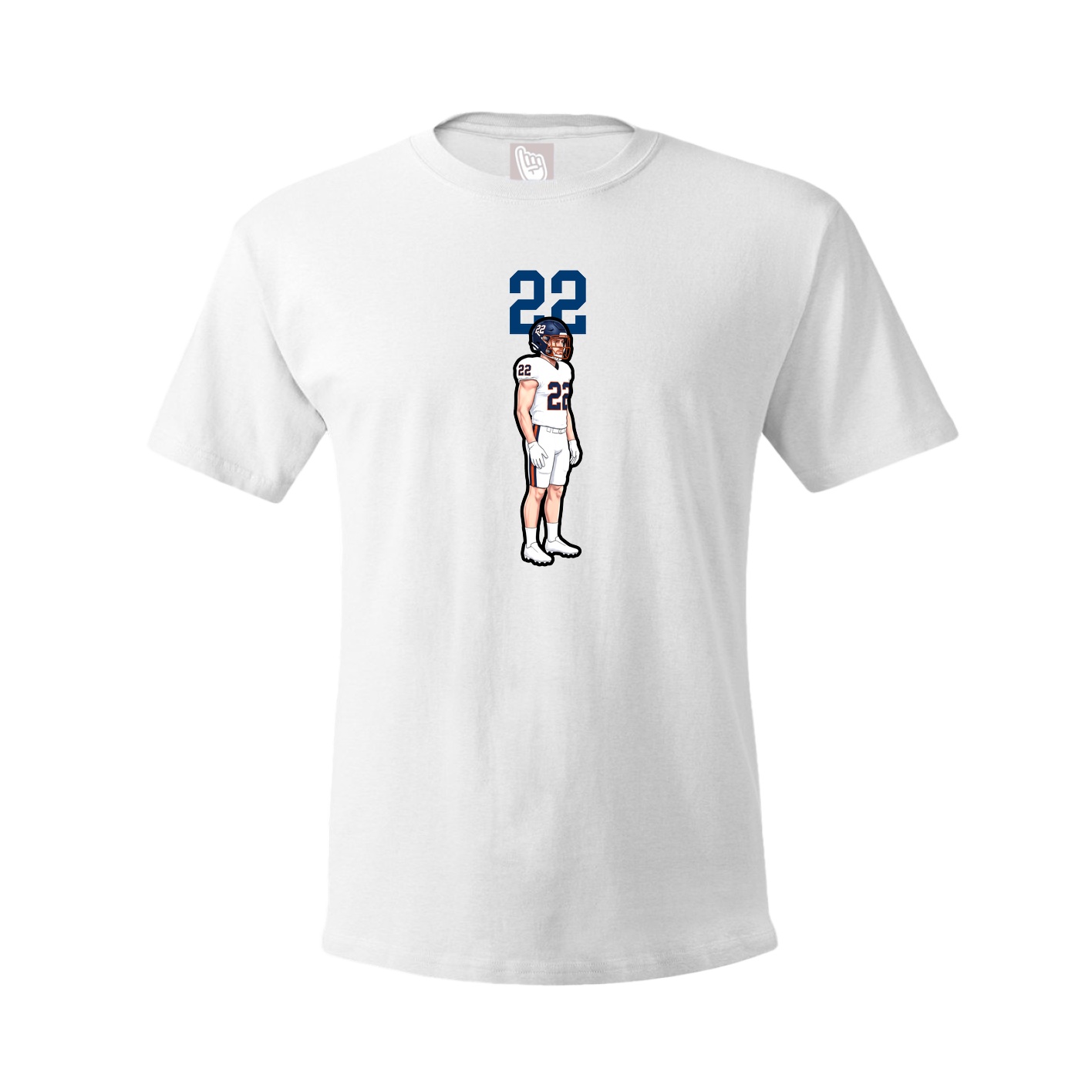 Youth Tee — Number Top in White
