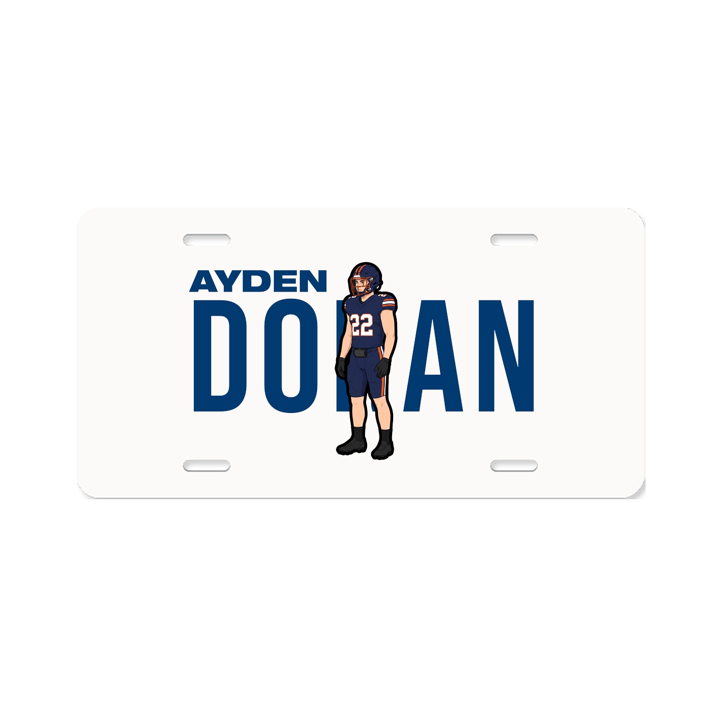 License Plate — Player Name in Classic