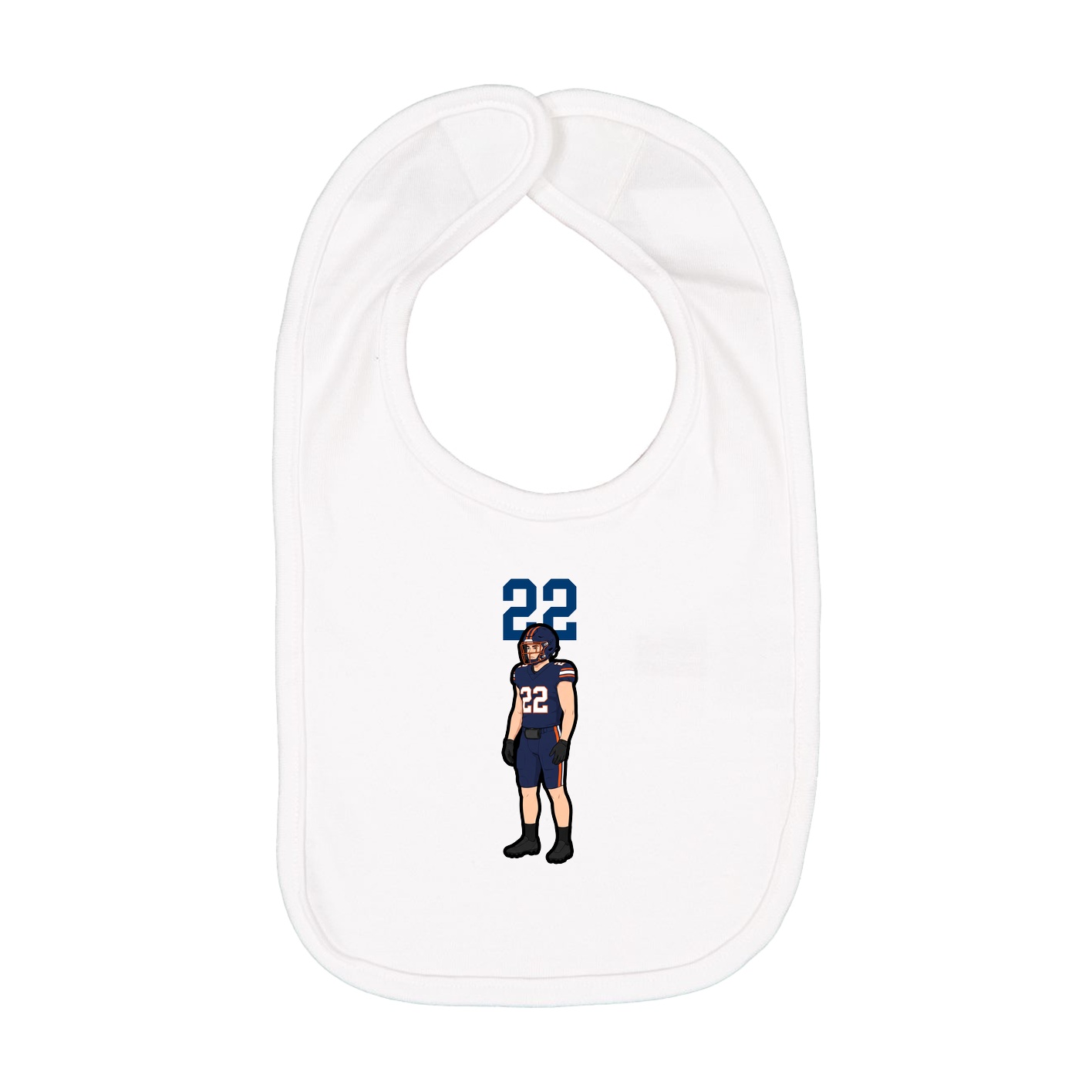 Infant Bib — Number Top in White
