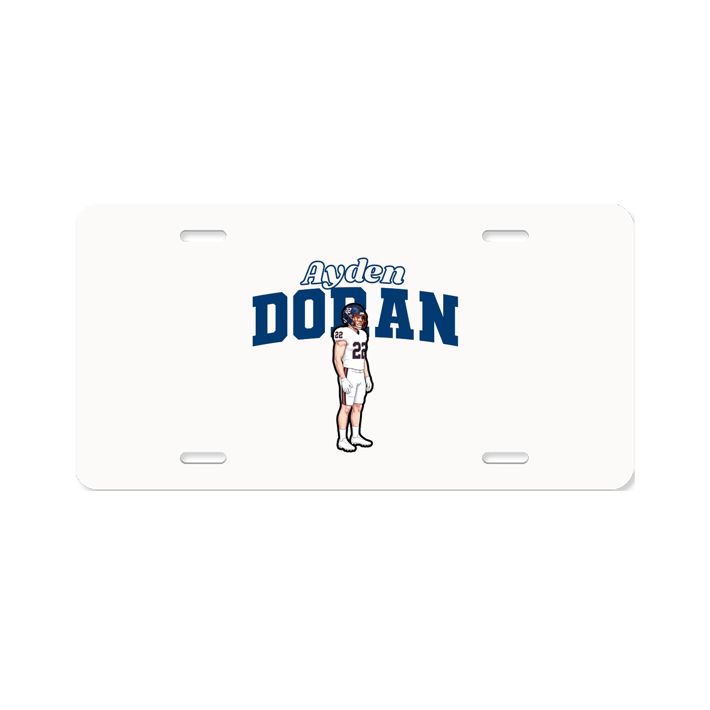 License Plate — Name Arch in Classic