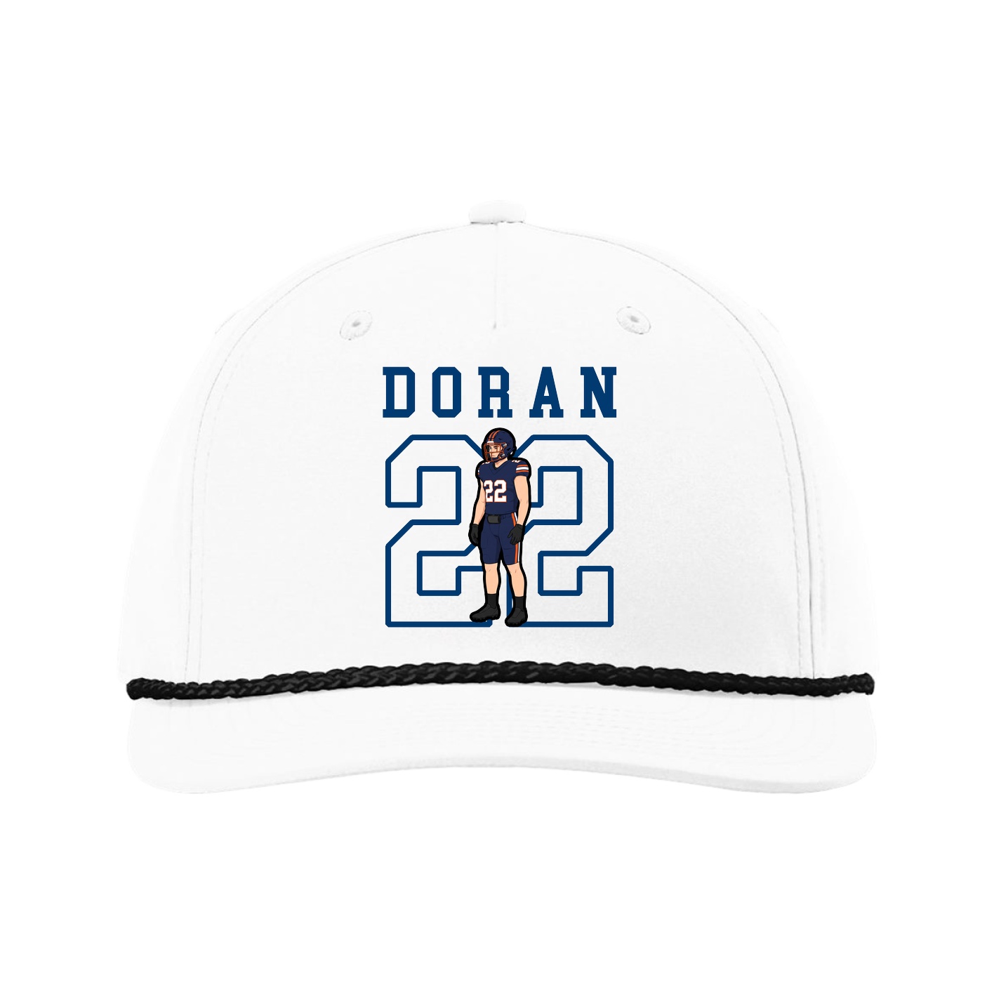 Five-Panel Classic Rope Cap — Shirsey in White