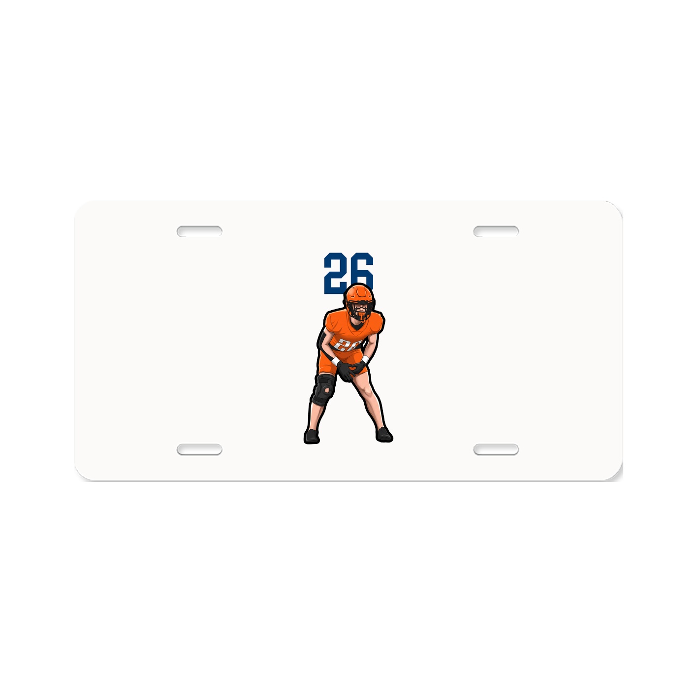 License Plate — Number Top in Classic
